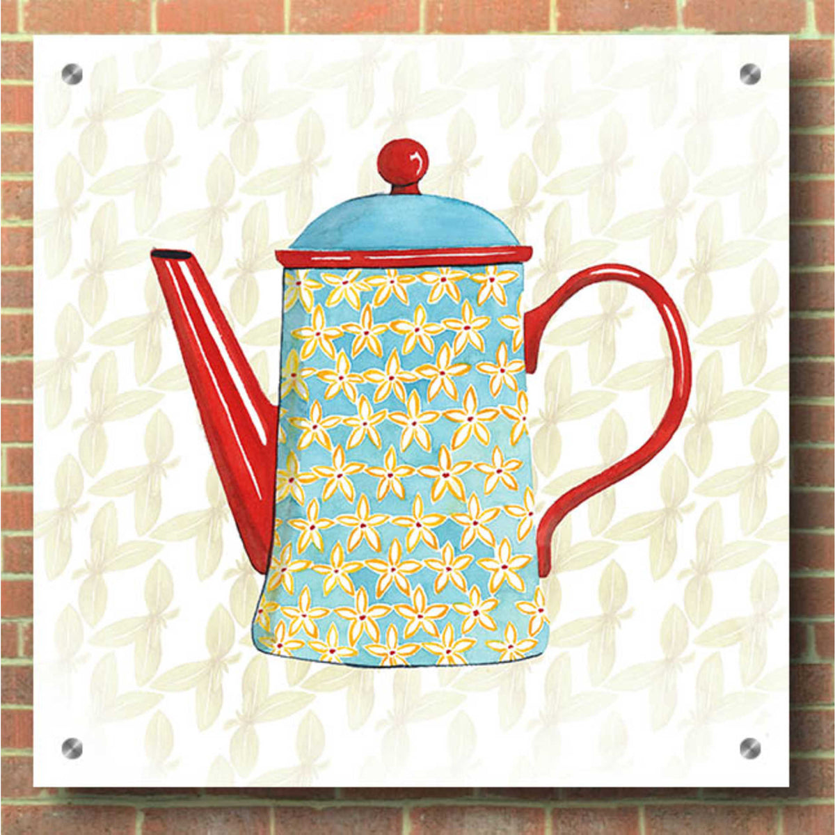 Epic Art 'Sweet Teapot VI' by Grace Popp, Acrylic Glass Wall Art,36x36