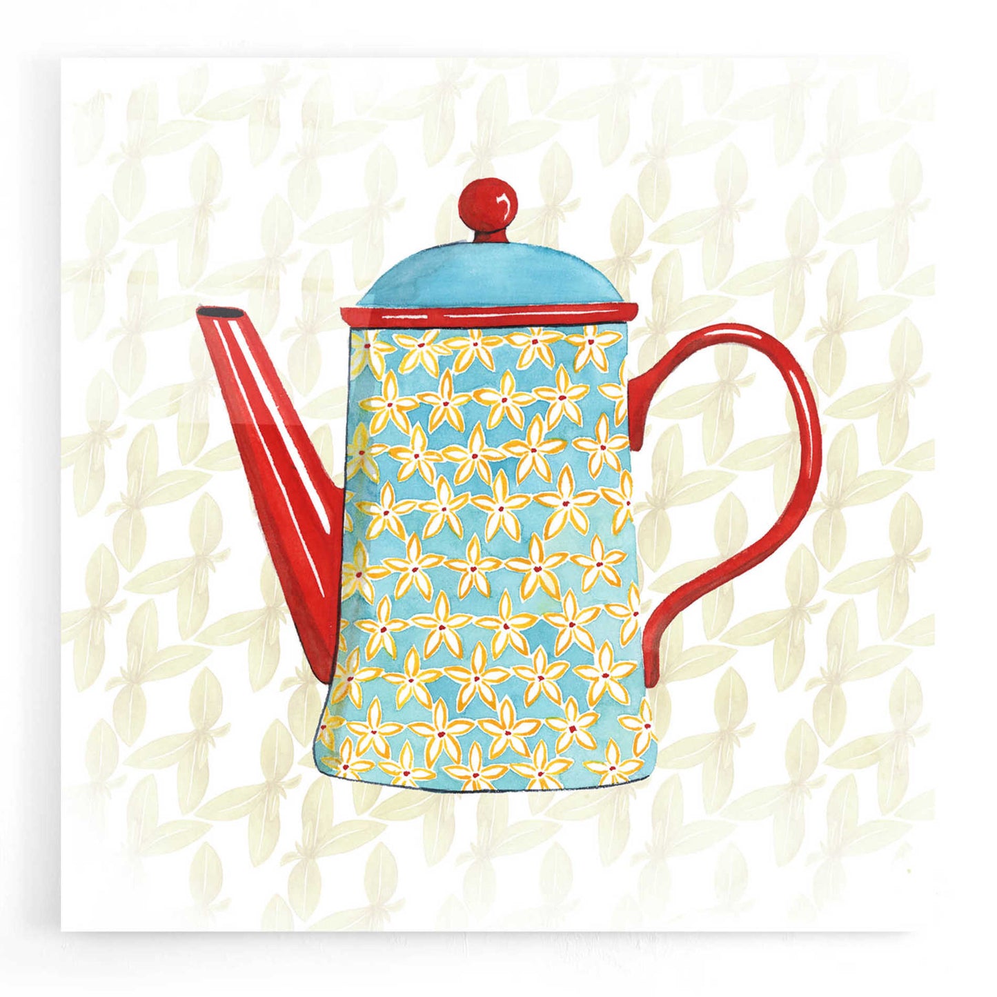 Epic Art 'Sweet Teapot VI' by Grace Popp, Acrylic Glass Wall Art
