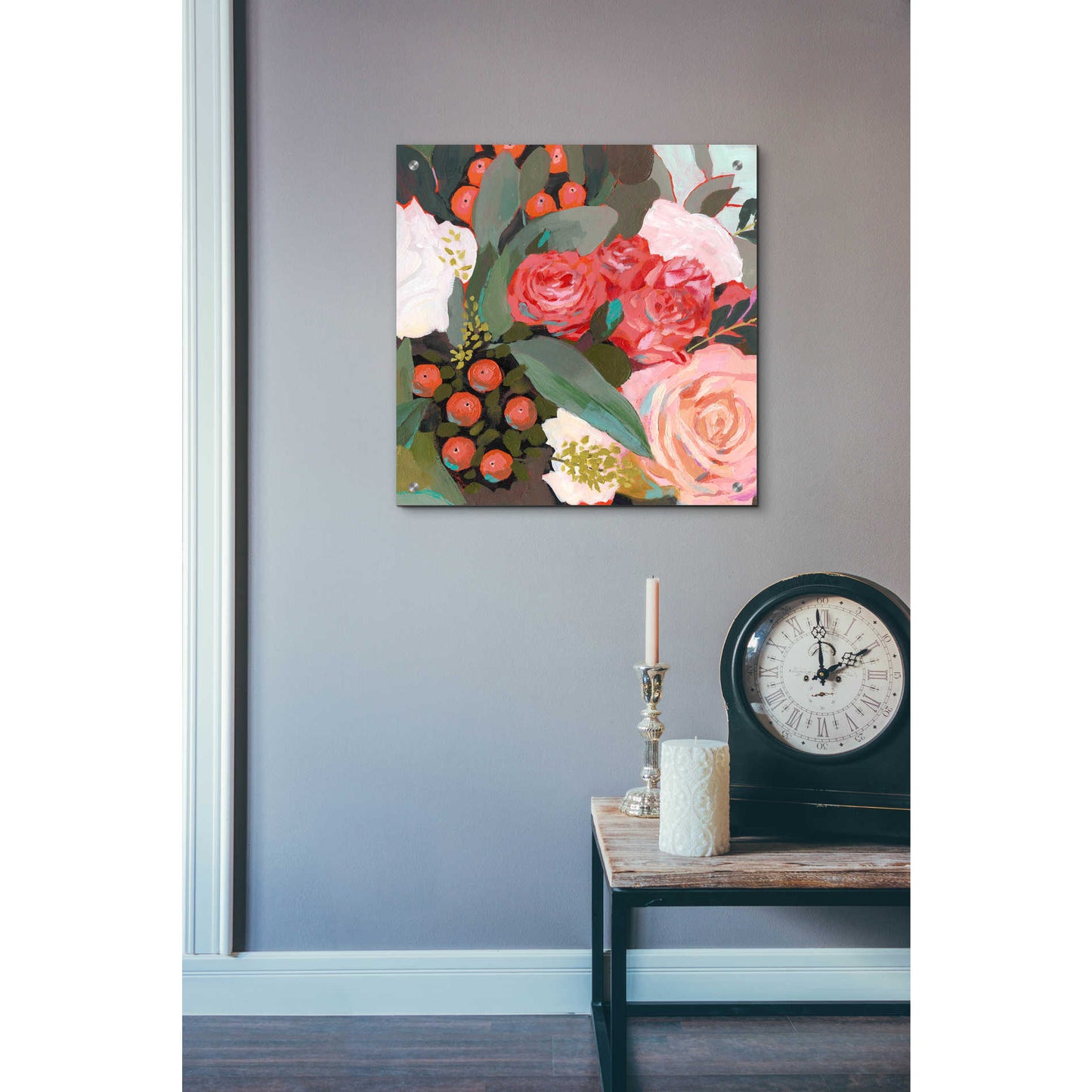 Epic Art 'Eucalyptus Bouquet I' by Victoria Borges, Acrylic Glass Wall Art,24x24