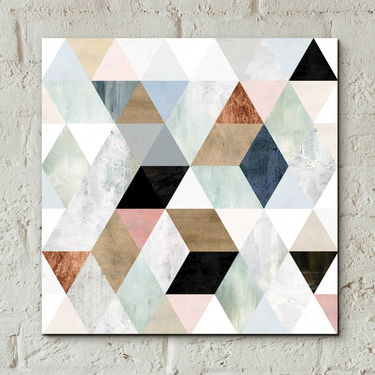 Epic Art 'Watercolor Mosaic I' by Victoria Borges, Acrylic Glass Wall Art,12x12