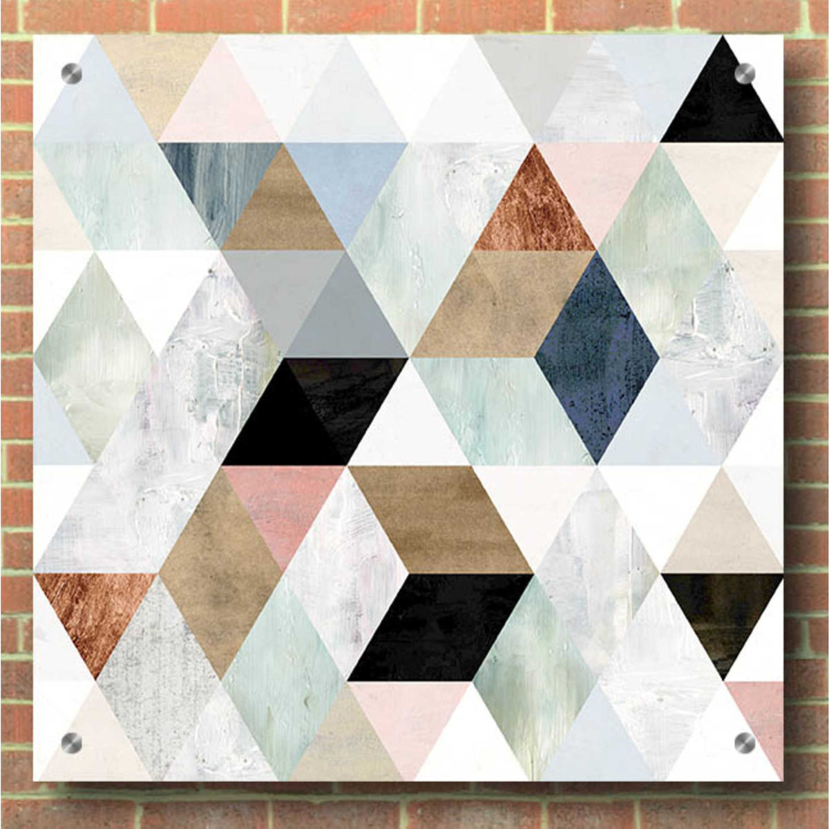 Epic Art 'Watercolor Mosaic I' by Victoria Borges, Acrylic Glass Wall Art,36x36