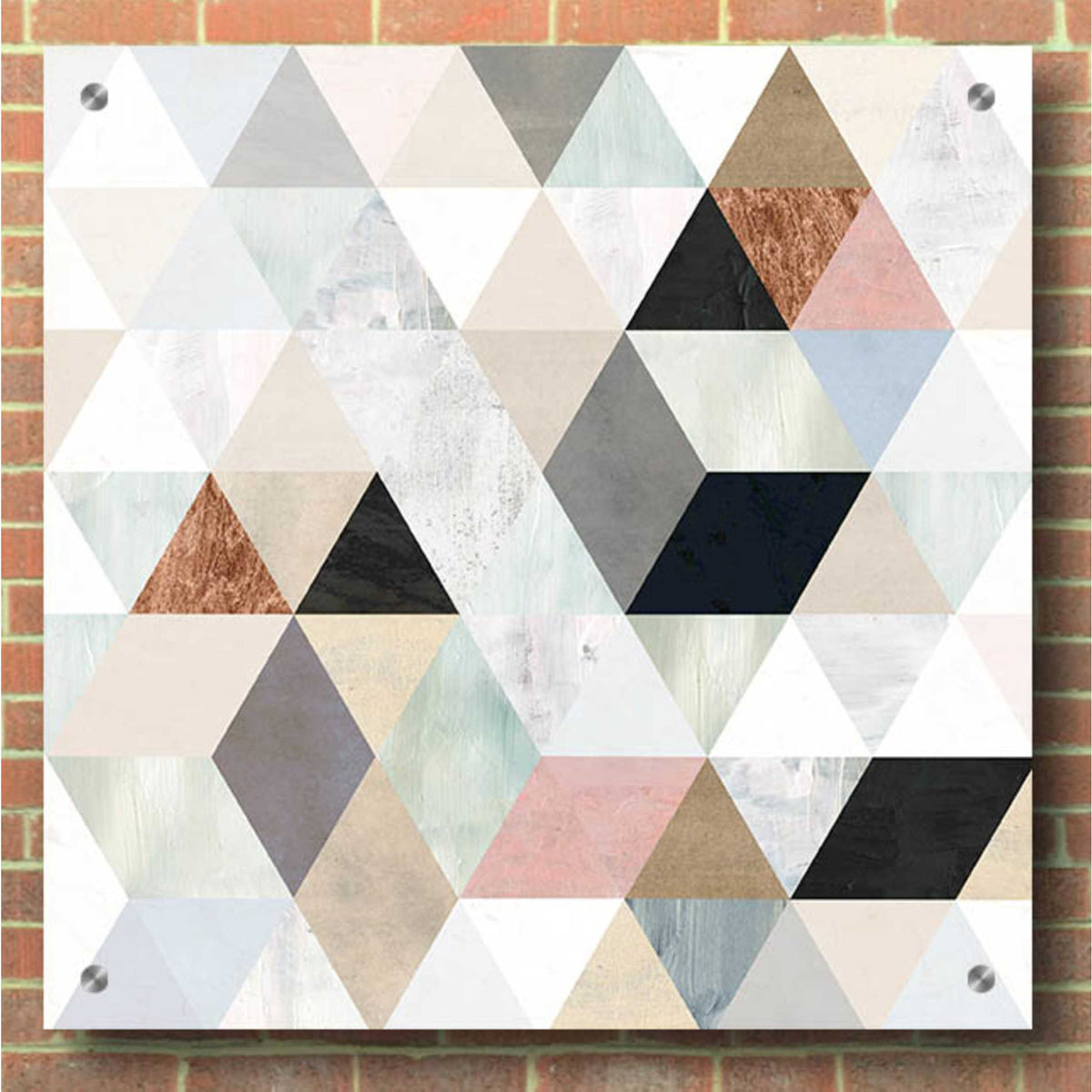 Epic Art 'Watercolor Mosaic II' by Victoria Borges, Acrylic Glass Wall Art,36x36