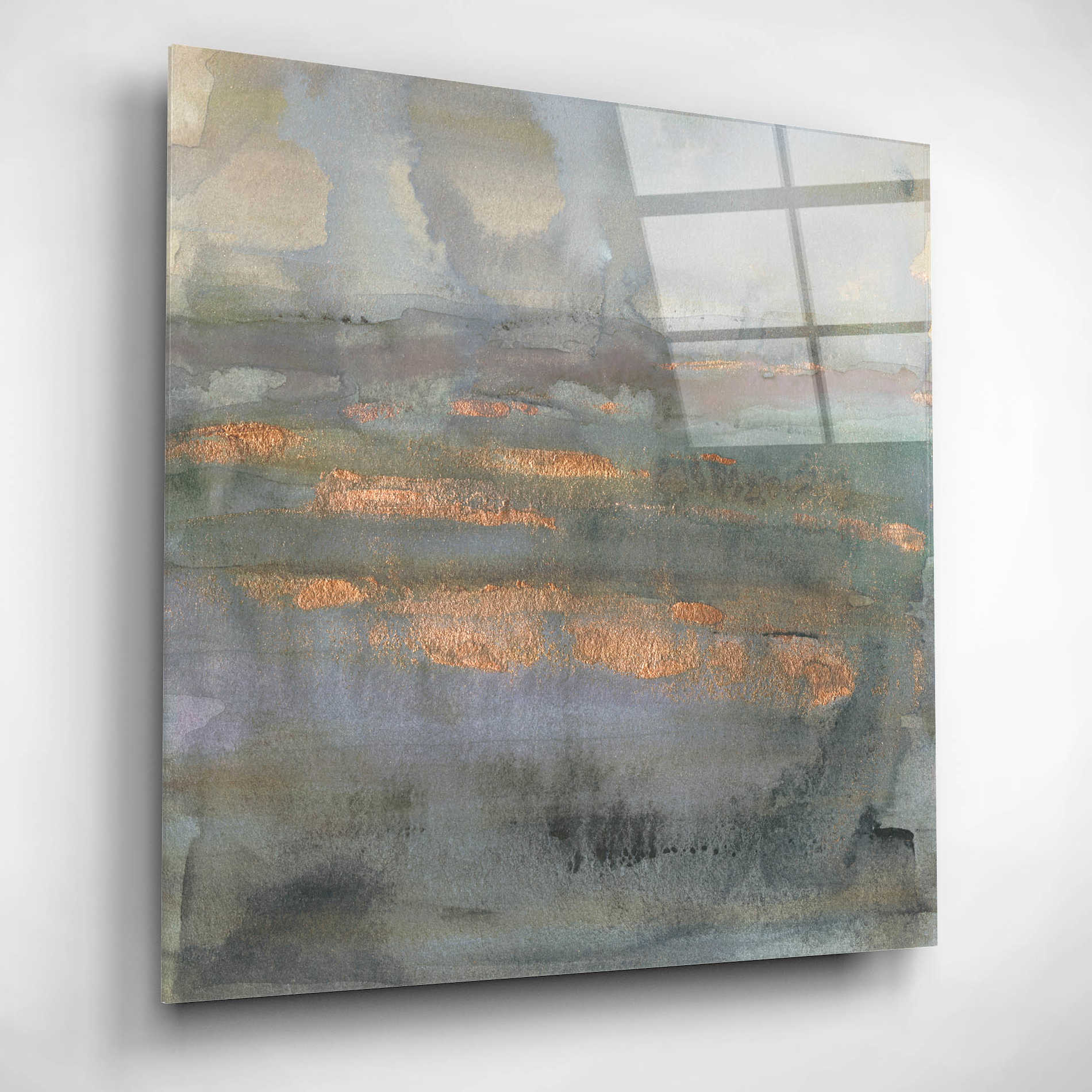 Epic Art 'Copper Emulsion I' by Victoria Borges, Acrylic Glass Wall Art,12x12