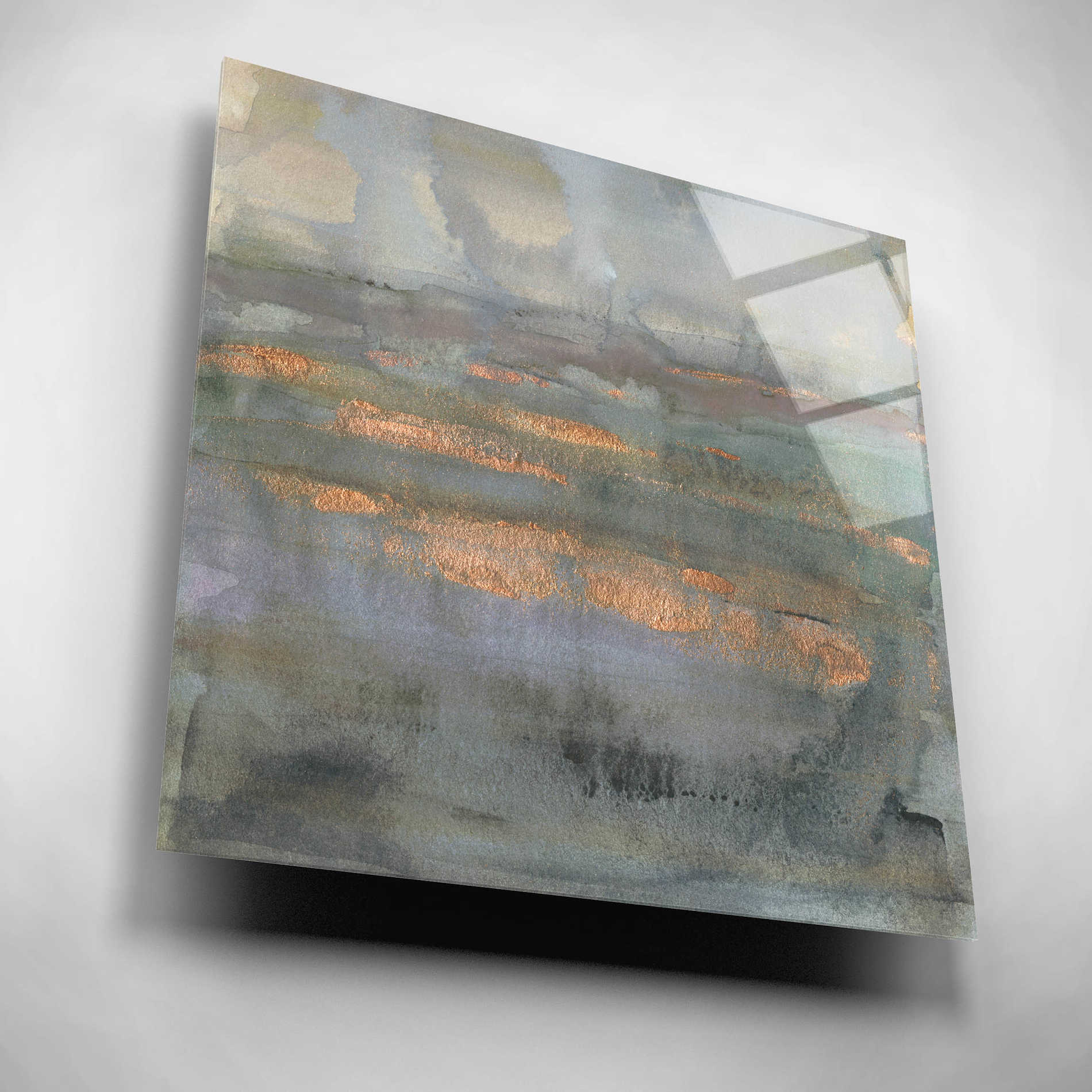 Epic Art 'Copper Emulsion I' by Victoria Borges, Acrylic Glass Wall Art,12x12