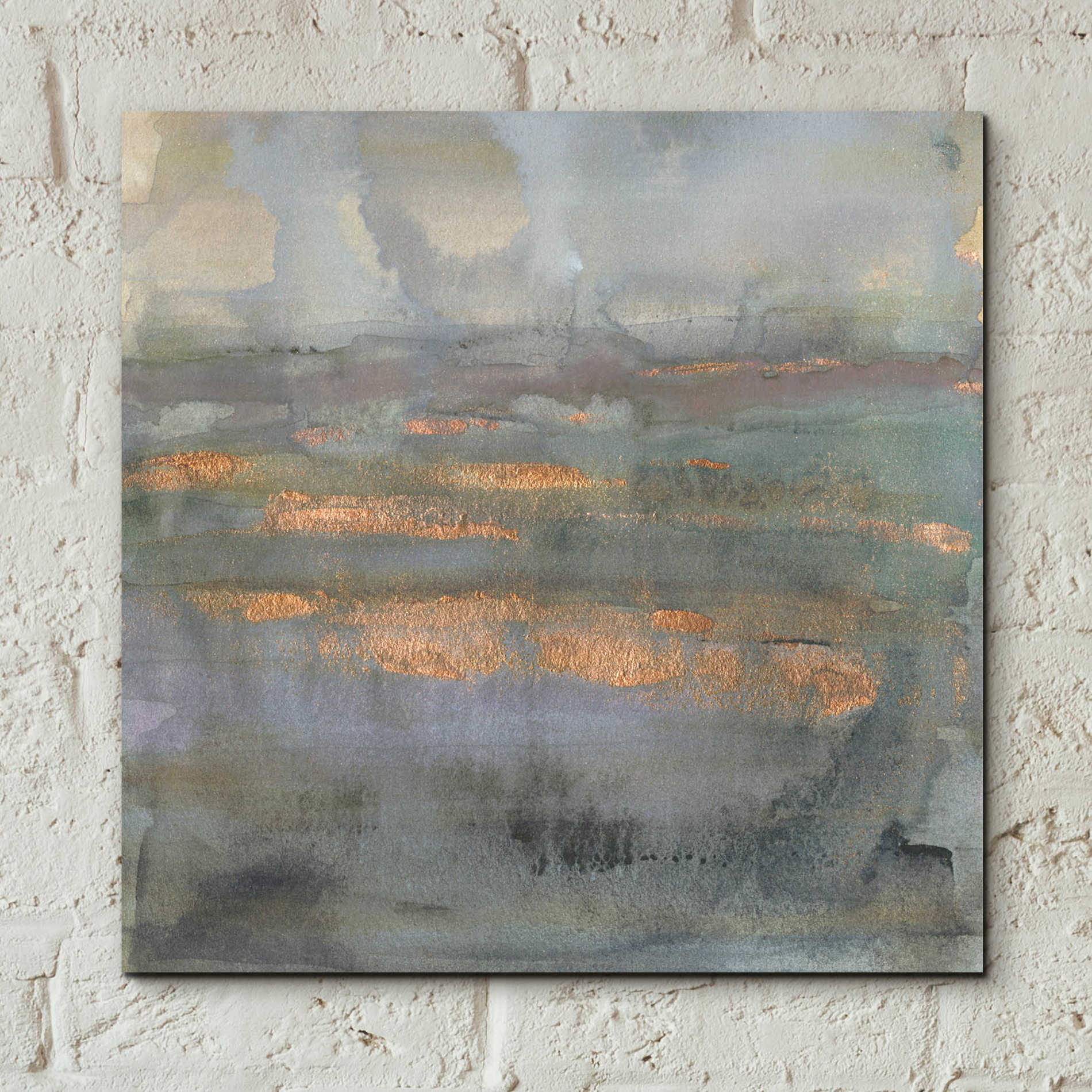 Epic Art 'Copper Emulsion I' by Victoria Borges, Acrylic Glass Wall Art,12x12