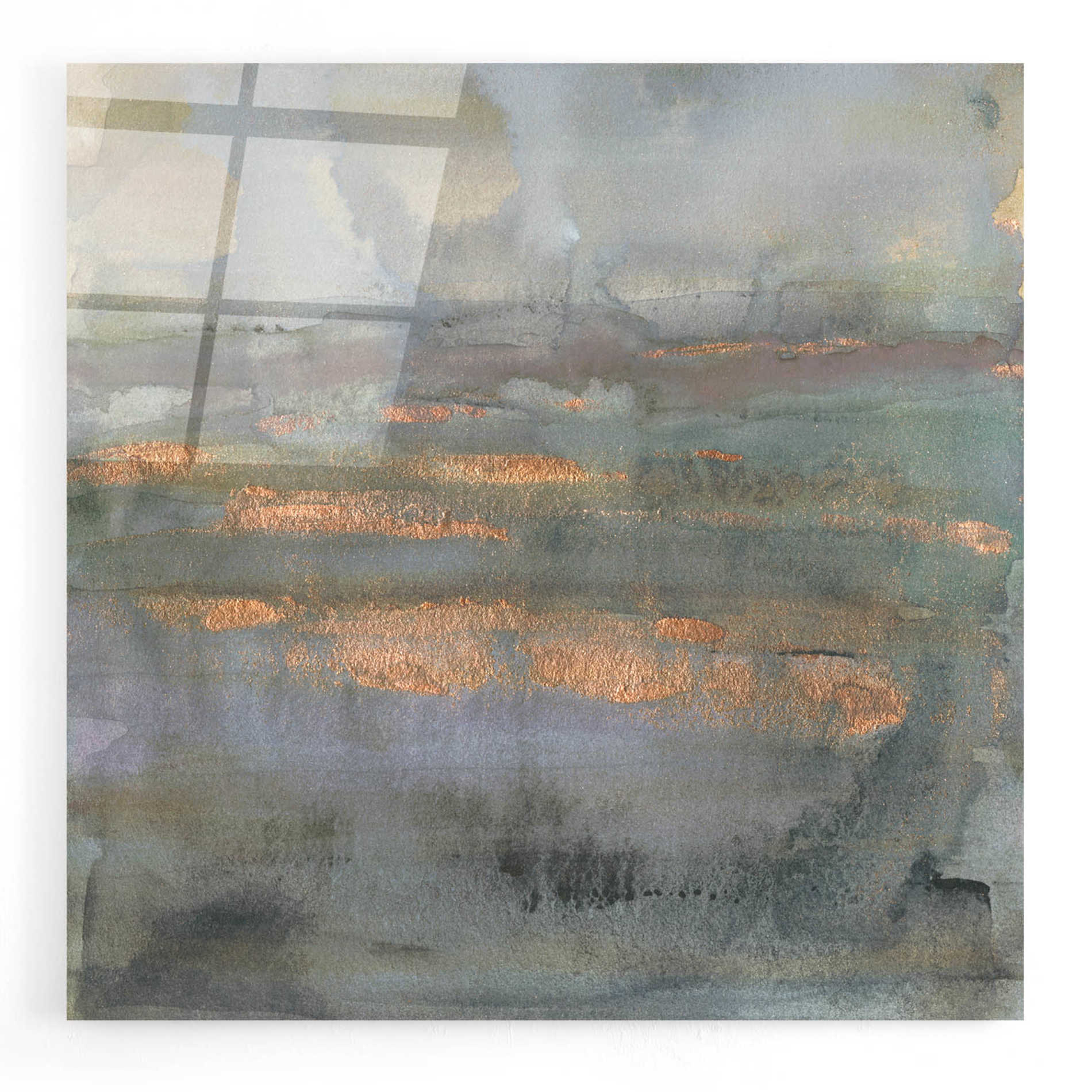 Epic Art 'Copper Emulsion I' by Victoria Borges, Acrylic Glass Wall Art,12x12