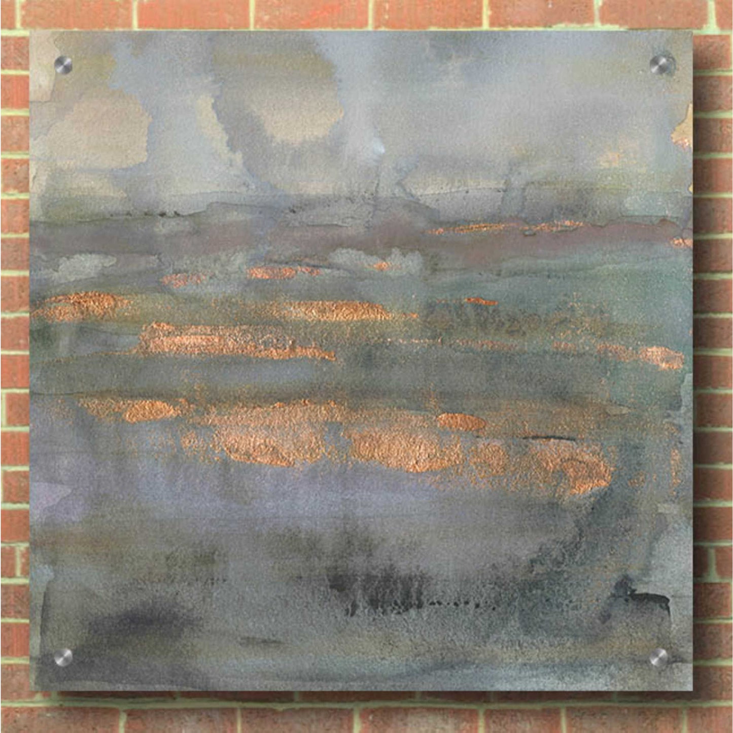 Epic Art 'Copper Emulsion I' by Victoria Borges, Acrylic Glass Wall Art,36x36