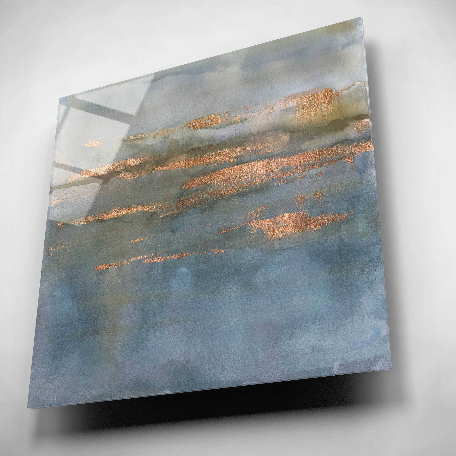 Epic Art 'Copper Emulsion II' by Victoria Borges, Acrylic Glass Wall Art,12x12