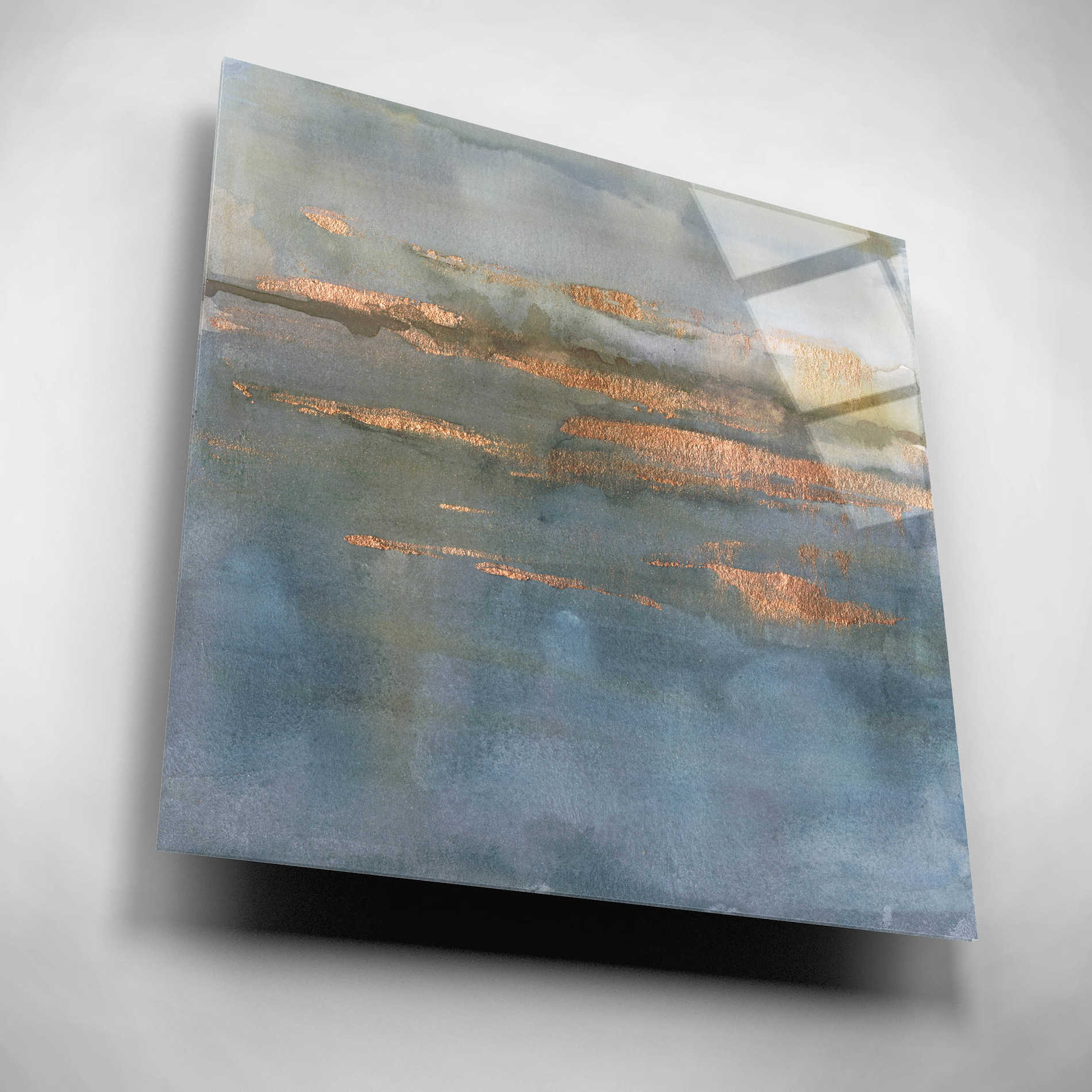 Epic Art 'Copper Emulsion II' by Victoria Borges, Acrylic Glass Wall Art,12x12