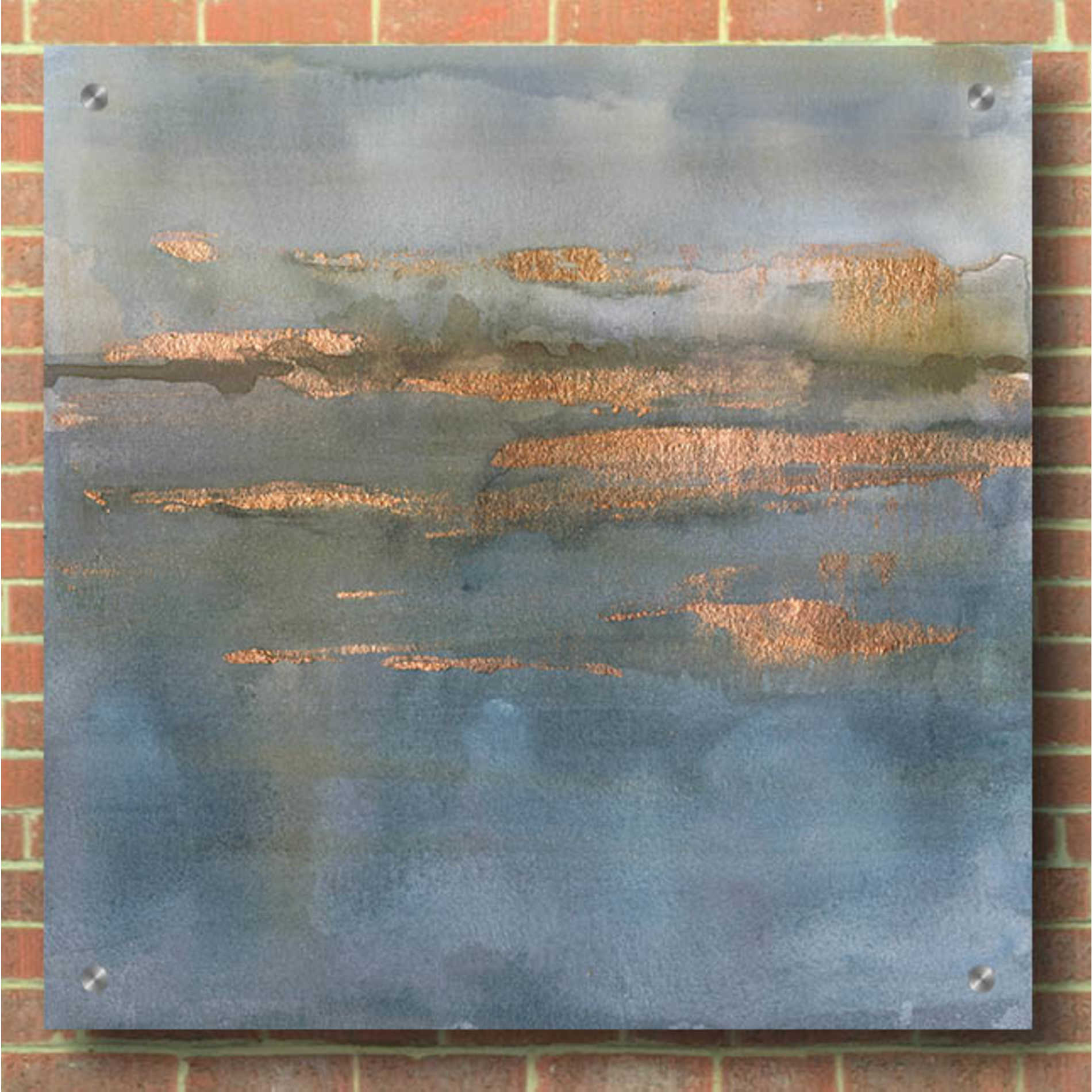 Epic Art 'Copper Emulsion II' by Victoria Borges, Acrylic Glass Wall Art,36x36