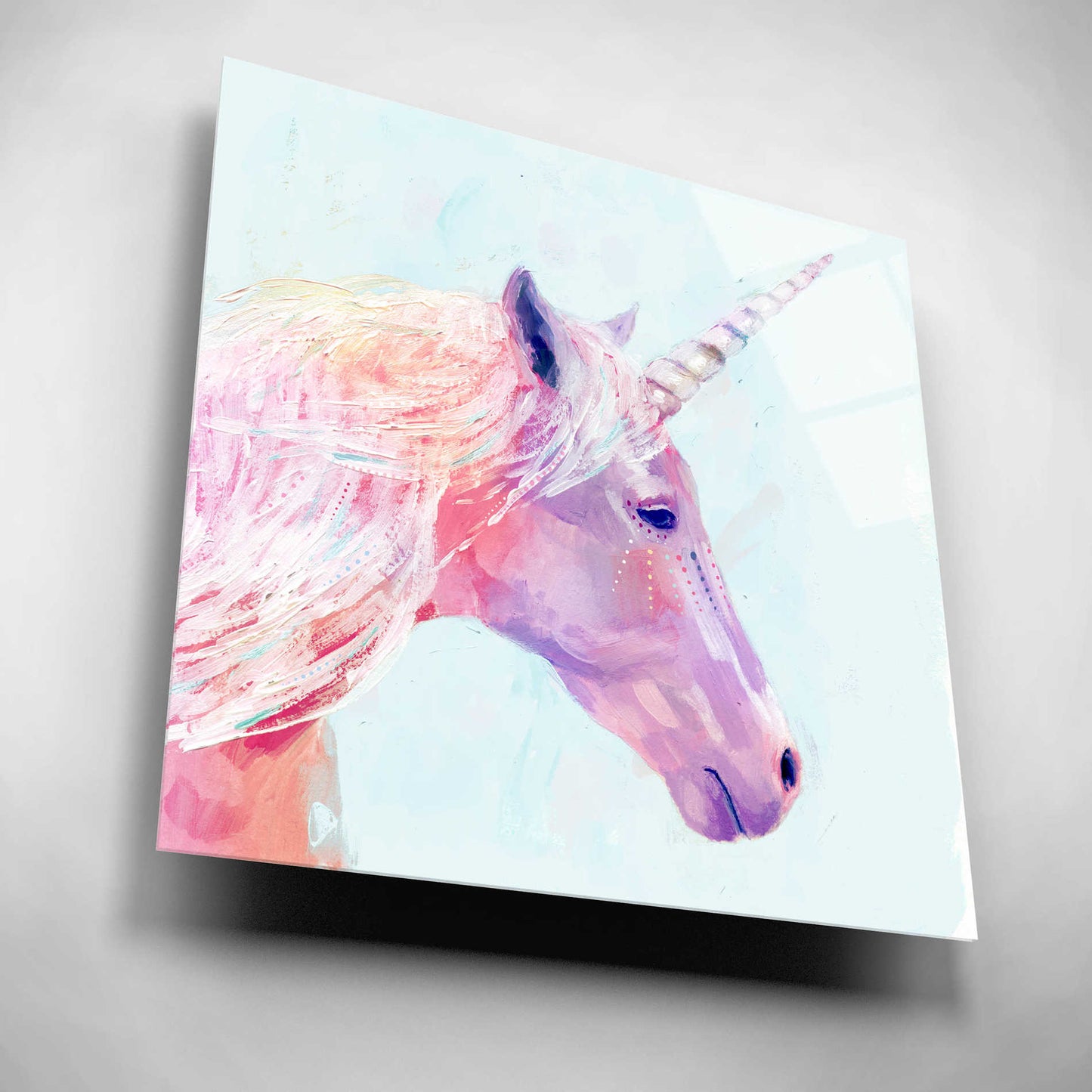 Epic Art 'Mystic Unicorn I' by Victoria Borges, Acrylic Glass Wall Art,12x12