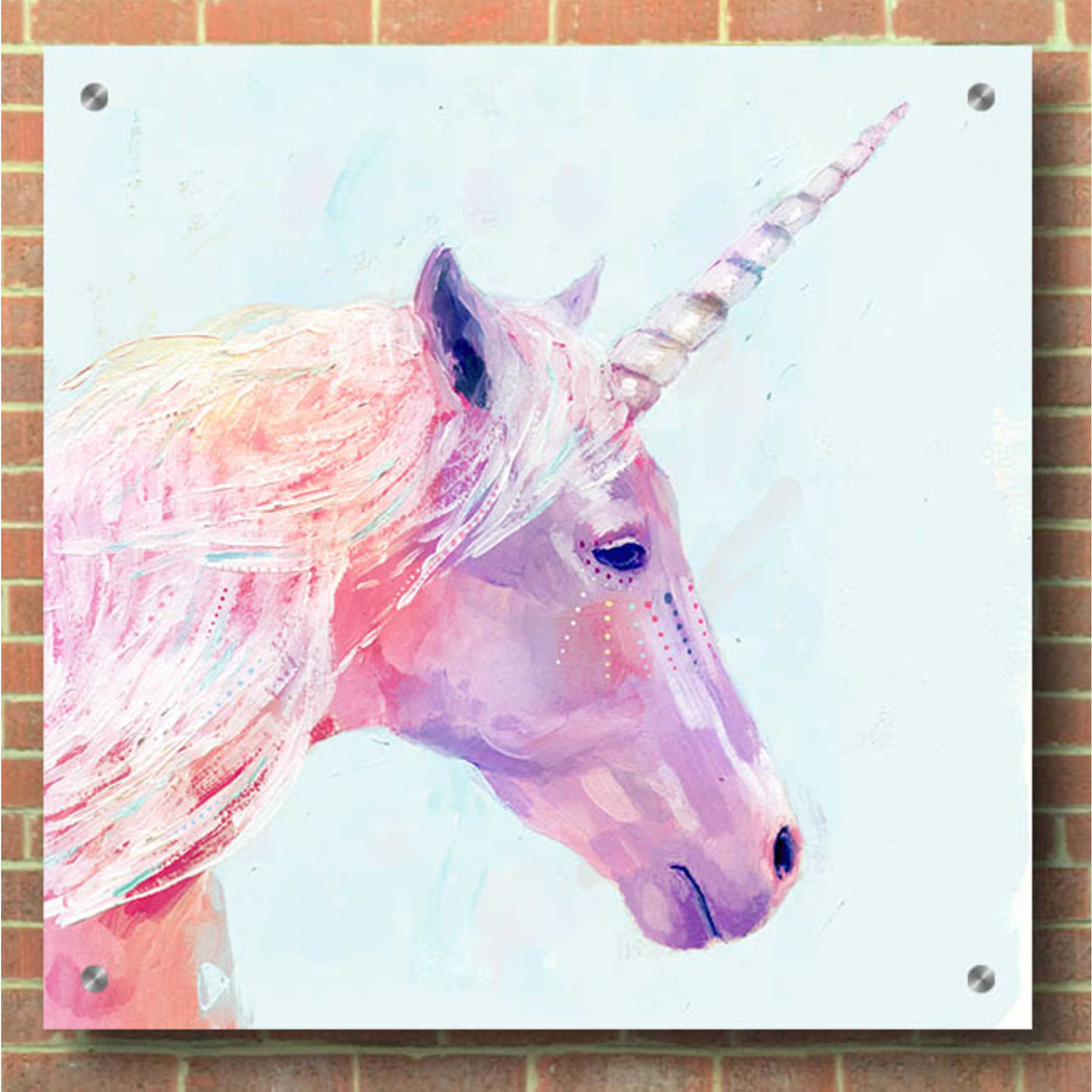 Epic Art 'Mystic Unicorn I' by Victoria Borges, Acrylic Glass Wall Art,36x36