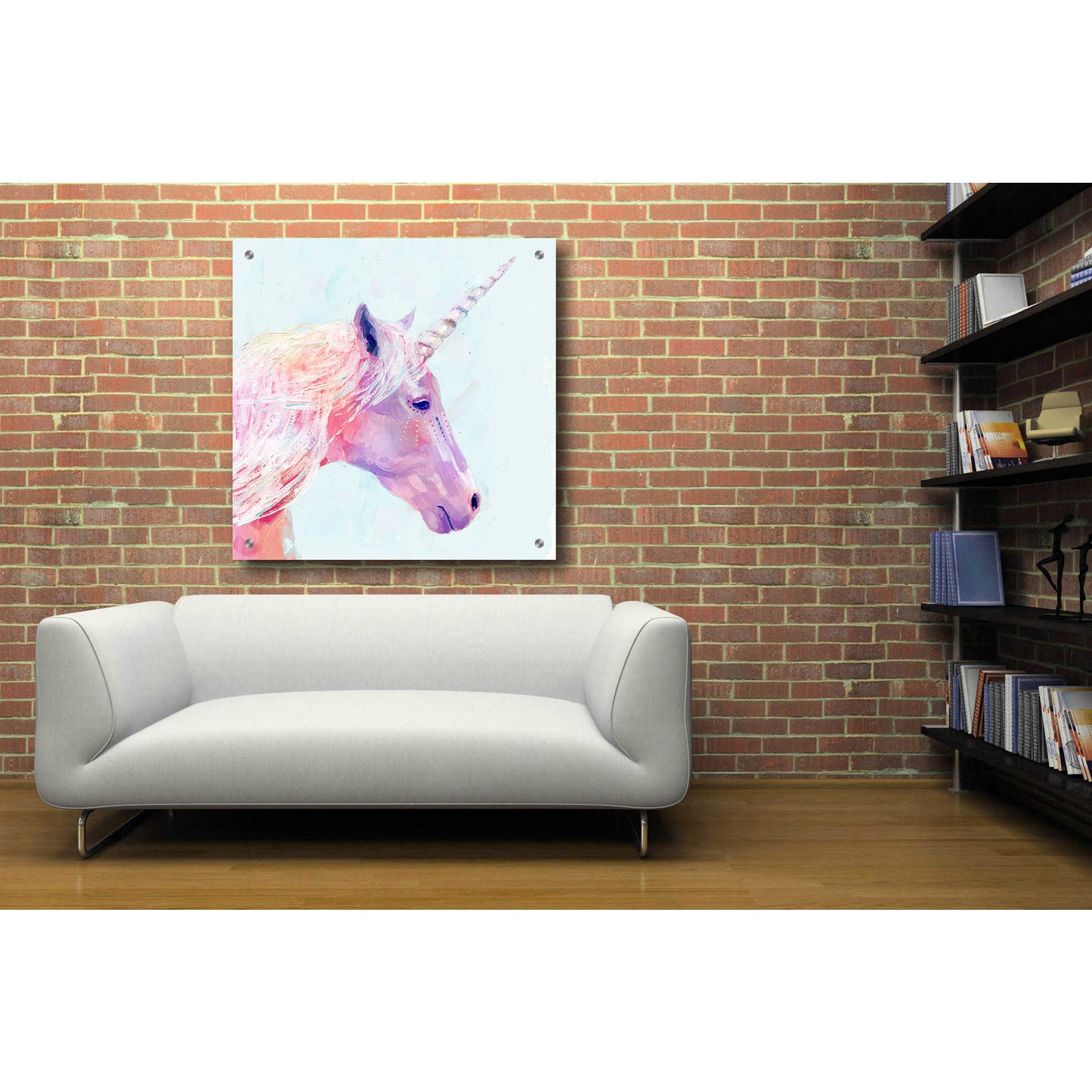 Epic Art 'Mystic Unicorn I' by Victoria Borges, Acrylic Glass Wall Art,36x36