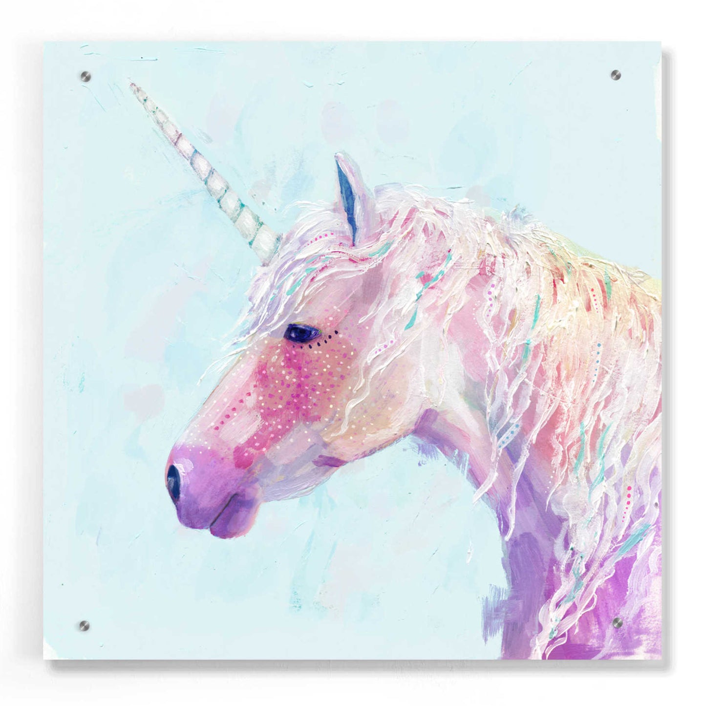 Epic Art 'Mystic Unicorn II' by Victoria Borges, Acrylic Glass Wall Art,24x24