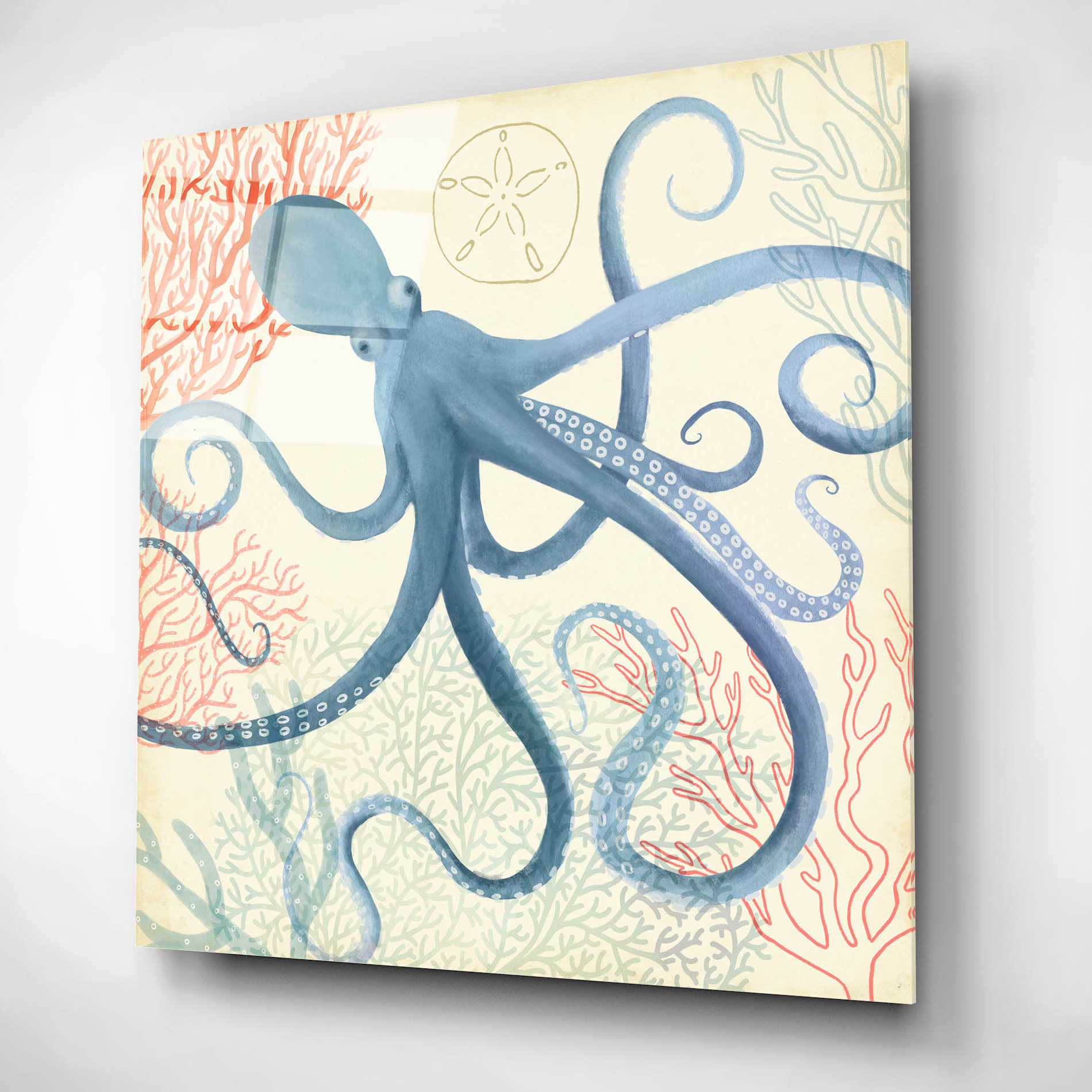 Epic Art 'Underwater Whimsy III' by Victoria Borges, Acrylic Glass Wall Art,12x12