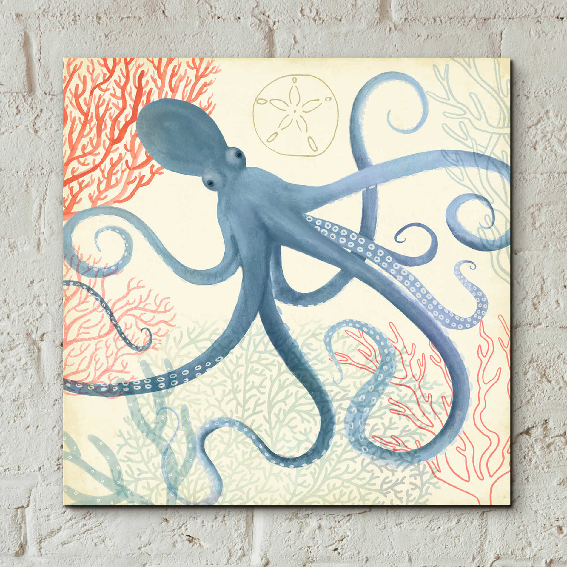 Epic Art 'Underwater Whimsy III' by Victoria Borges, Acrylic Glass Wall Art,12x12
