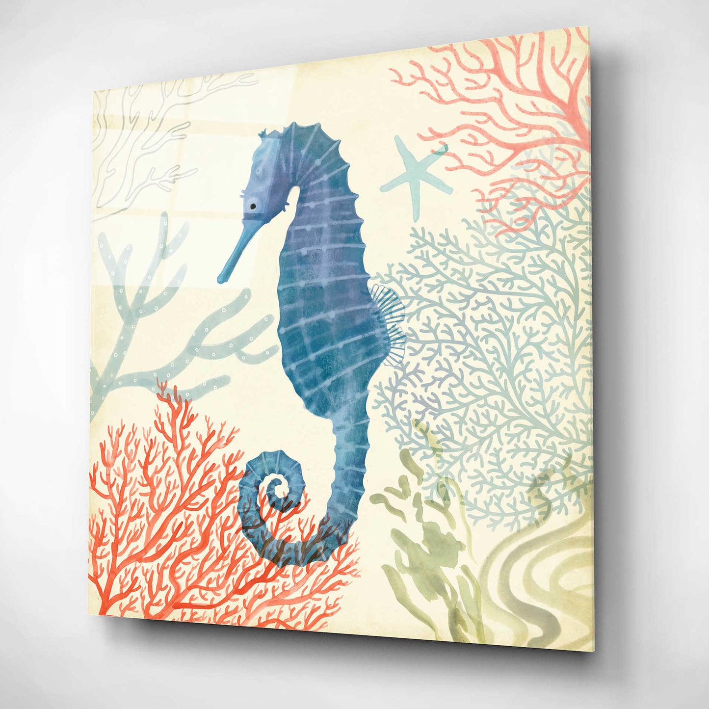 Epic Art 'Underwater Whimsy IV' by Victoria Borges, Acrylic Glass Wall Art,12x12