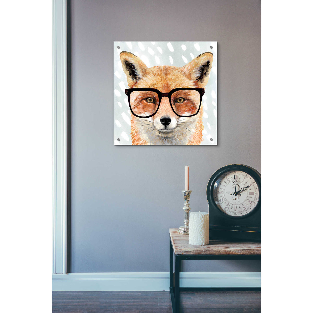 Epic Art 'Four' by Victoria Borges, Acrylic Glass Wall Art,24x24