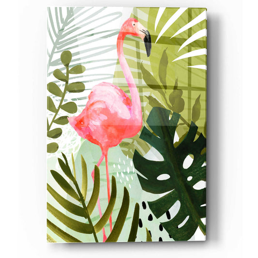 Epic Art 'Flamingo Forest II' by Victoria Borges, Acrylic Glass Wall Art