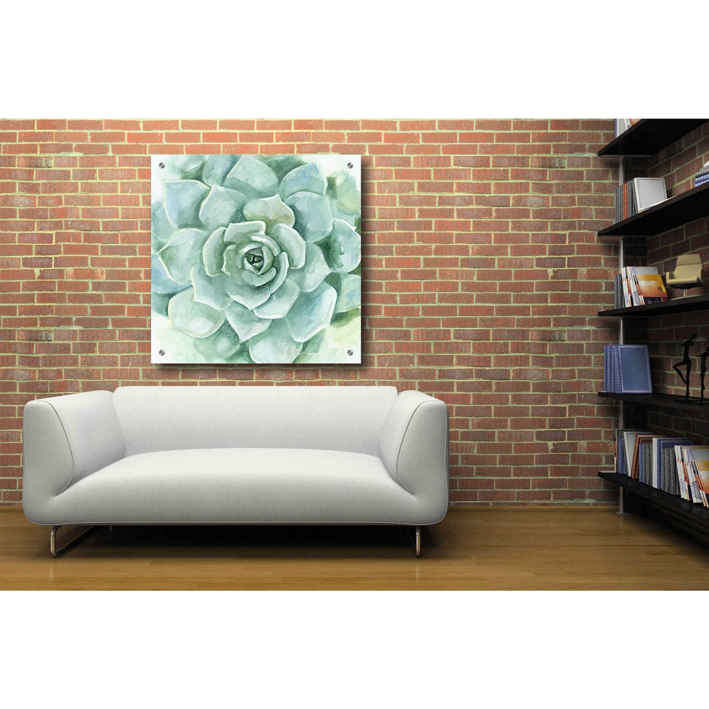 Epic Art 'Verdant Succulent I' by Victoria Borges, Acrylic Glass Wall Art,36x36