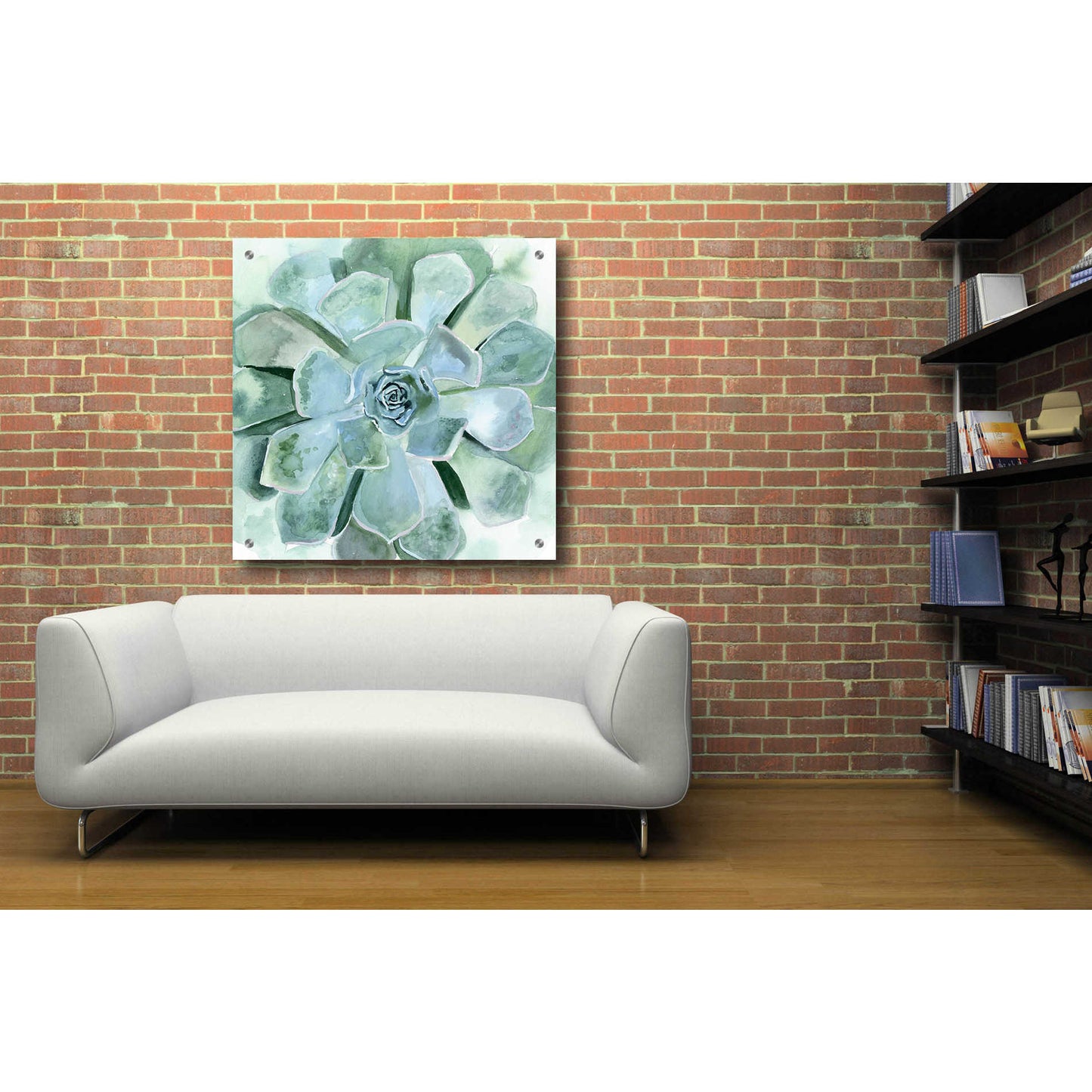Epic Art 'Verdant Succulent III' by Victoria Borges, Acrylic Glass Wall Art,36x36