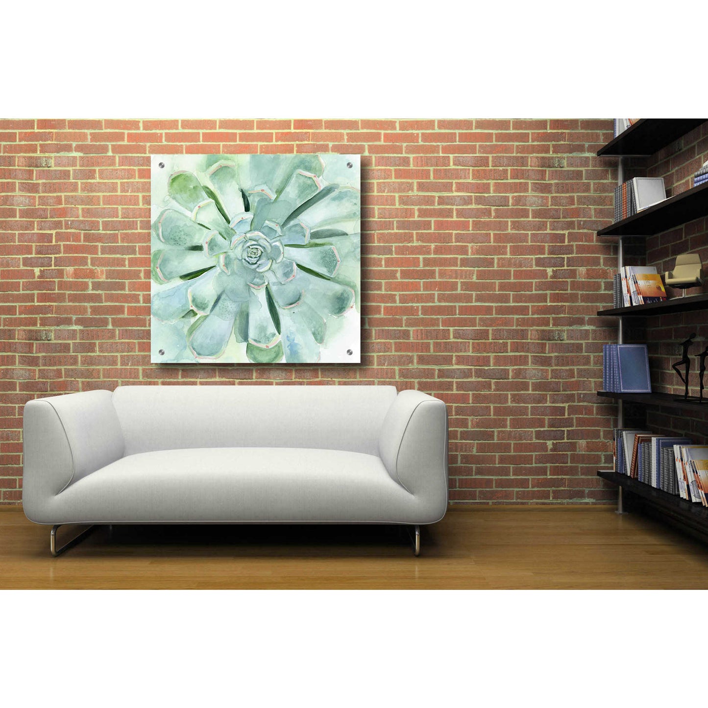 Epic Art 'Verdant Succulent IV' by Victoria Borges, Acrylic Glass Wall Art,36x36