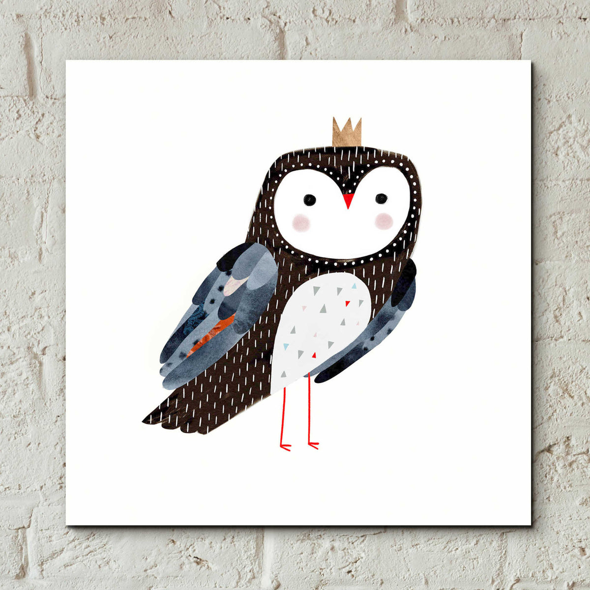 Epic Art 'Crowned Critter I' by Victoria Borges, Acrylic Glass Wall Art,12x12