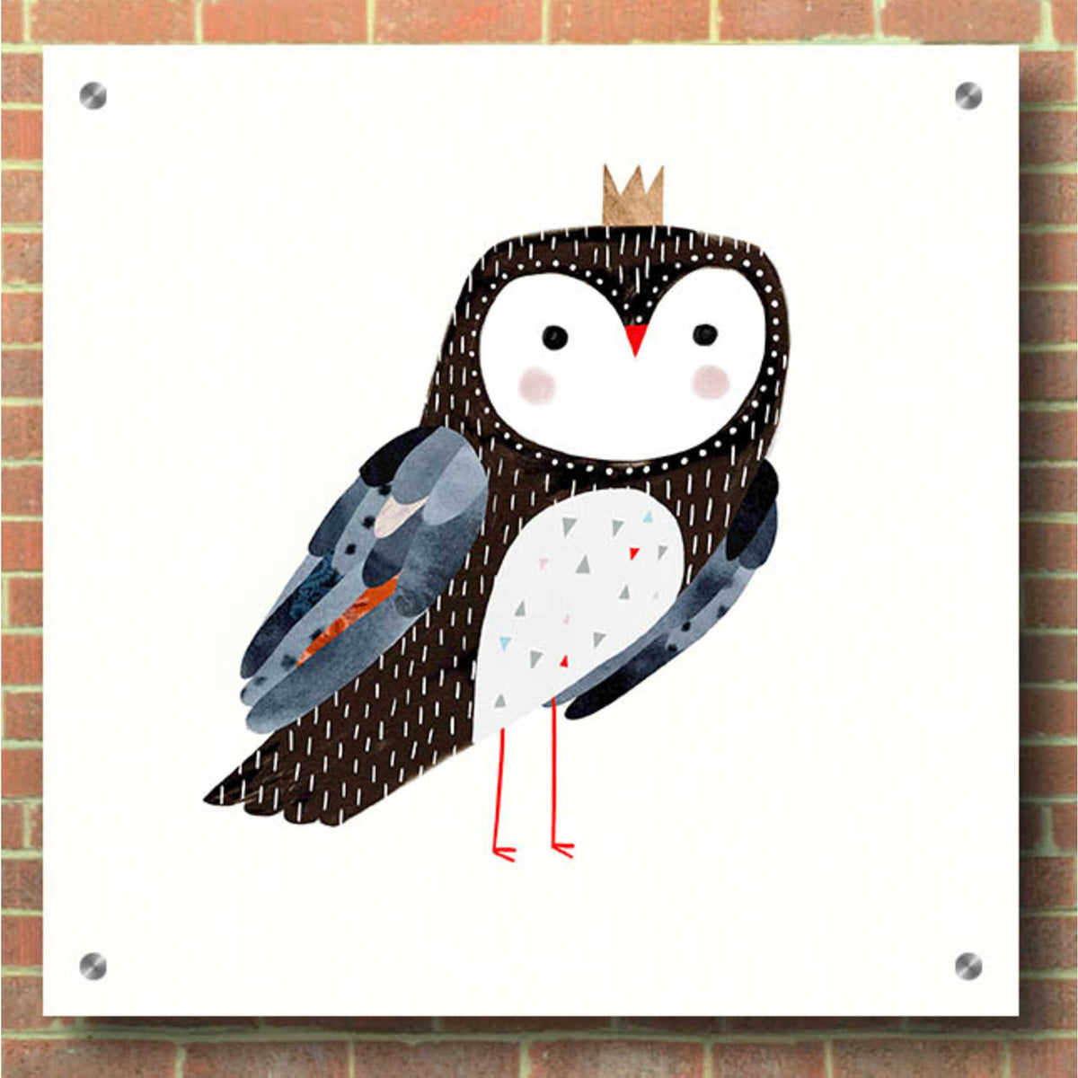 Epic Art 'Crowned Critter I' by Victoria Borges, Acrylic Glass Wall Art,36x36