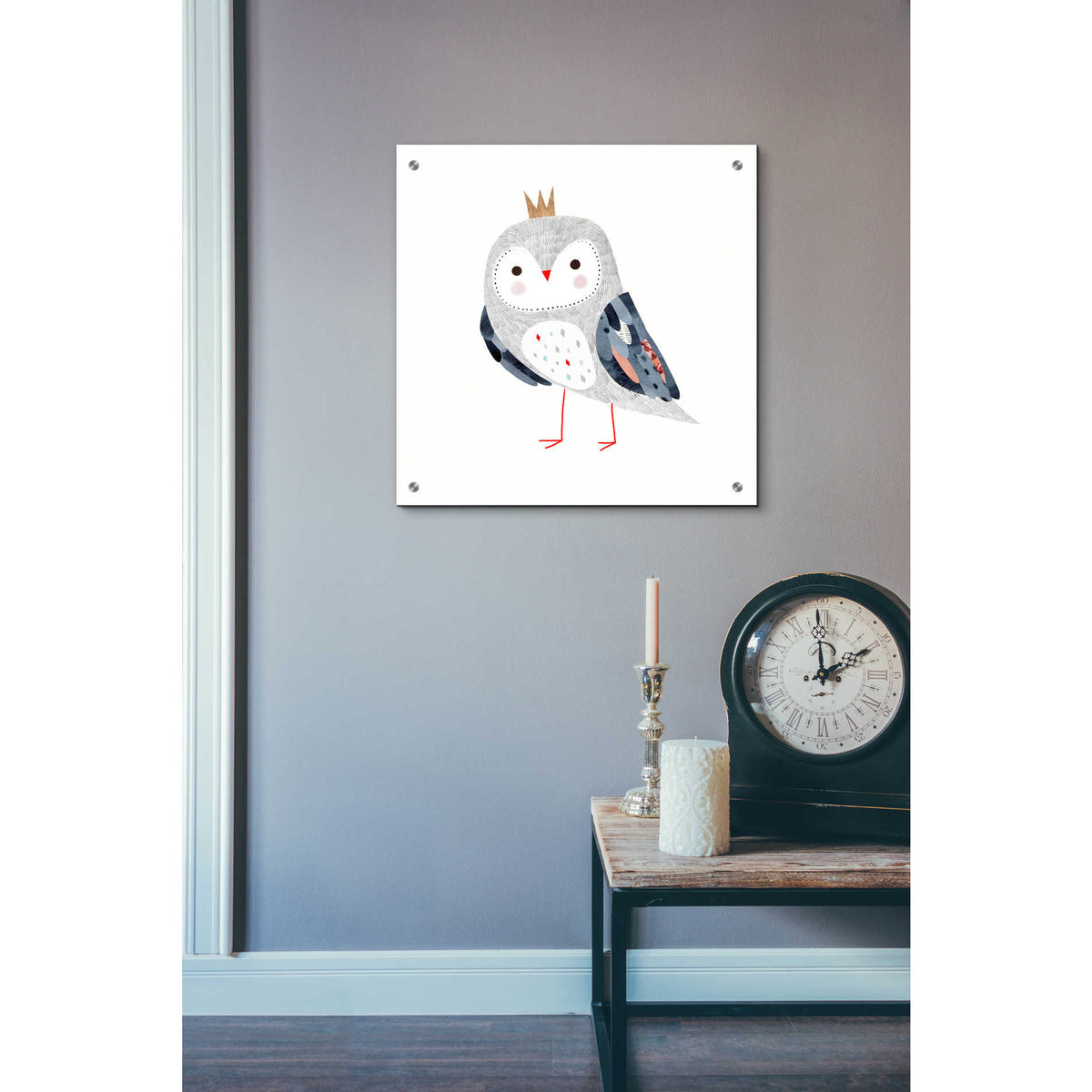 Epic Art 'Crowned Critter II' by Victoria Borges, Acrylic Glass Wall Art,24x24