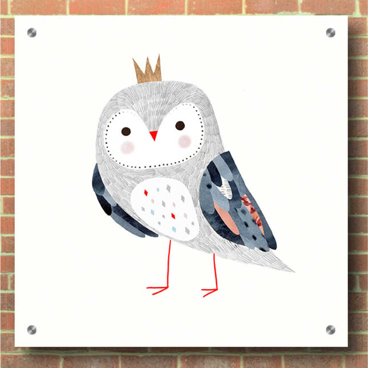 Epic Art 'Crowned Critter II' by Victoria Borges, Acrylic Glass Wall Art,36x36