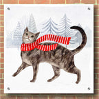 Epic Art 'Christmas Cats & Dogs I' by Victoria Borges, Acrylic Glass Wall Art,36x36