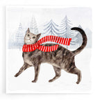 Epic Art 'Christmas Cats & Dogs I' by Victoria Borges, Acrylic Glass Wall Art