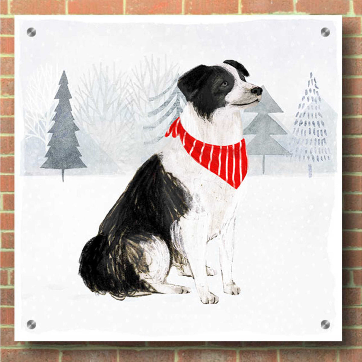 Epic Art 'Christmas Cats & Dogs II' by Victoria Borges, Acrylic Glass Wall Art,36x36