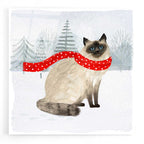 Epic Art 'Christmas Cats & Dogs III' by Victoria Borges, Acrylic Glass Wall Art