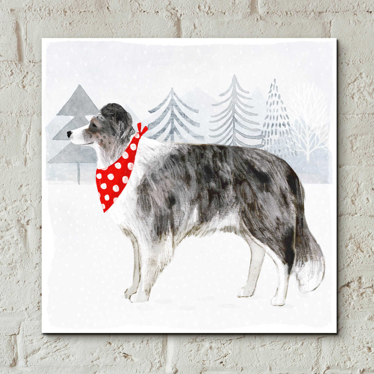 Epic Art 'Christmas Cats & Dogs IV' by Victoria Borges, Acrylic Glass Wall Art,12x12