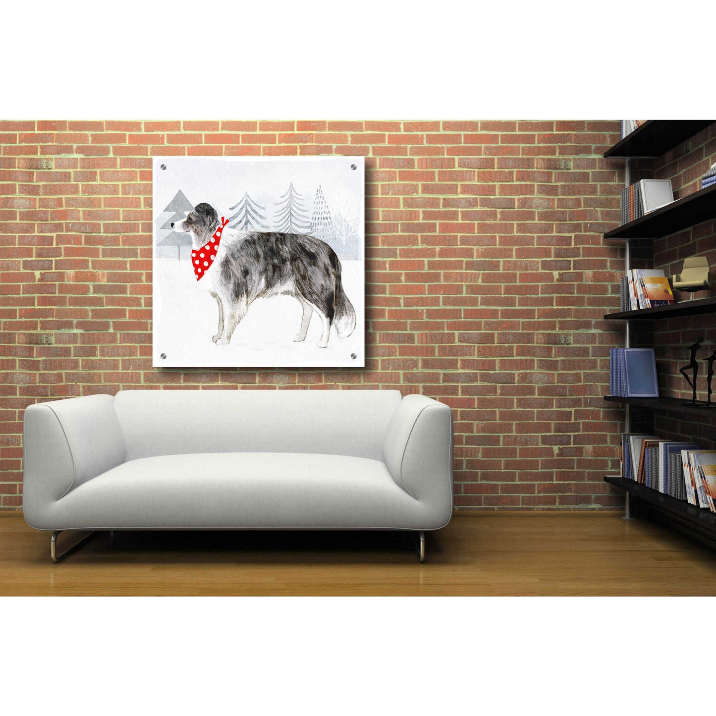 Epic Art 'Christmas Cats & Dogs IV' by Victoria Borges, Acrylic Glass Wall Art,36x36