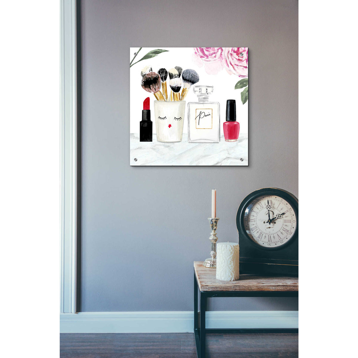 Epic Art 'Get Glam X' by Victoria Borges, Acrylic Glass Wall Art,24x24