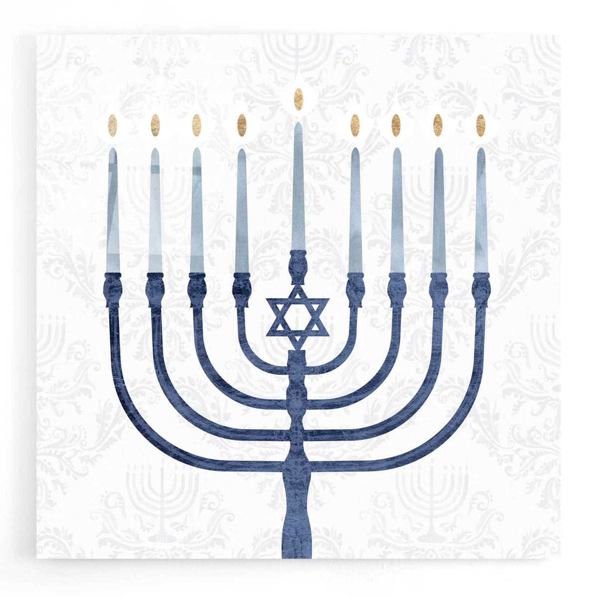 Epic Art 'Sophisticated Hanukkah II' by Victoria Borges, Acrylic Glass Wall Art
