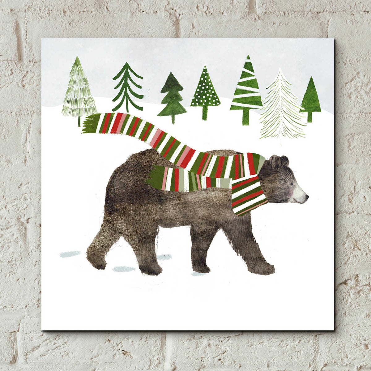 Epic Art 'Woodland Christmas I' by Victoria Borges, Acrylic Glass Wall Art,12x12