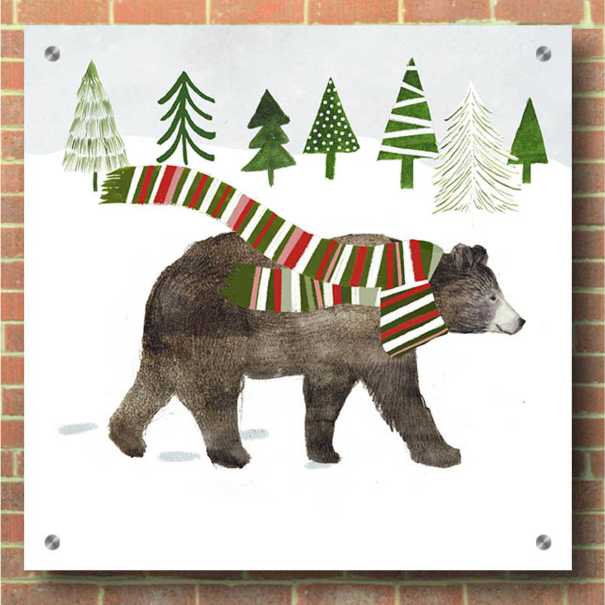 Epic Art 'Woodland Christmas I' by Victoria Borges, Acrylic Glass Wall Art,36x36
