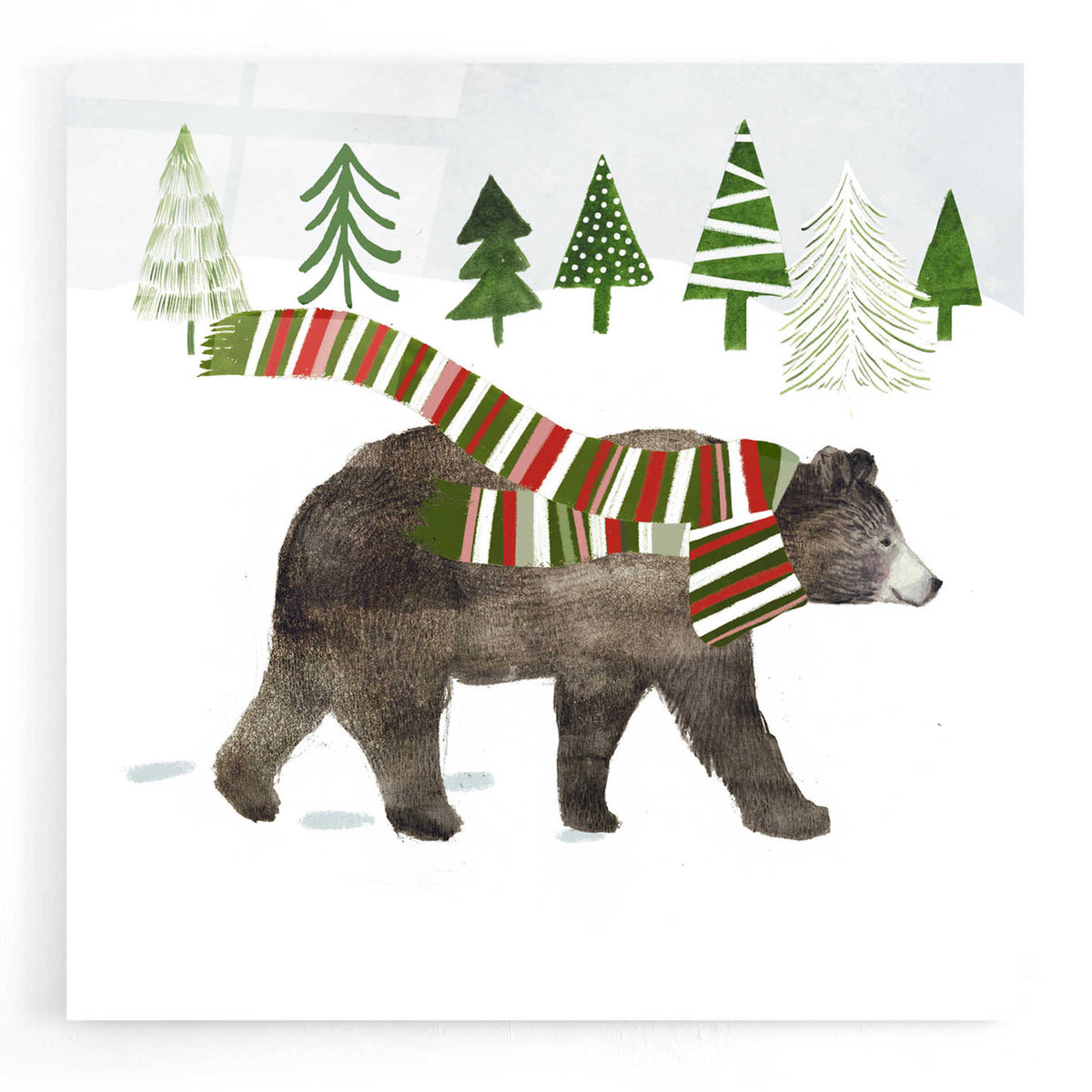 Epic Art 'Woodland Christmas I' by Victoria Borges, Acrylic Glass Wall Art