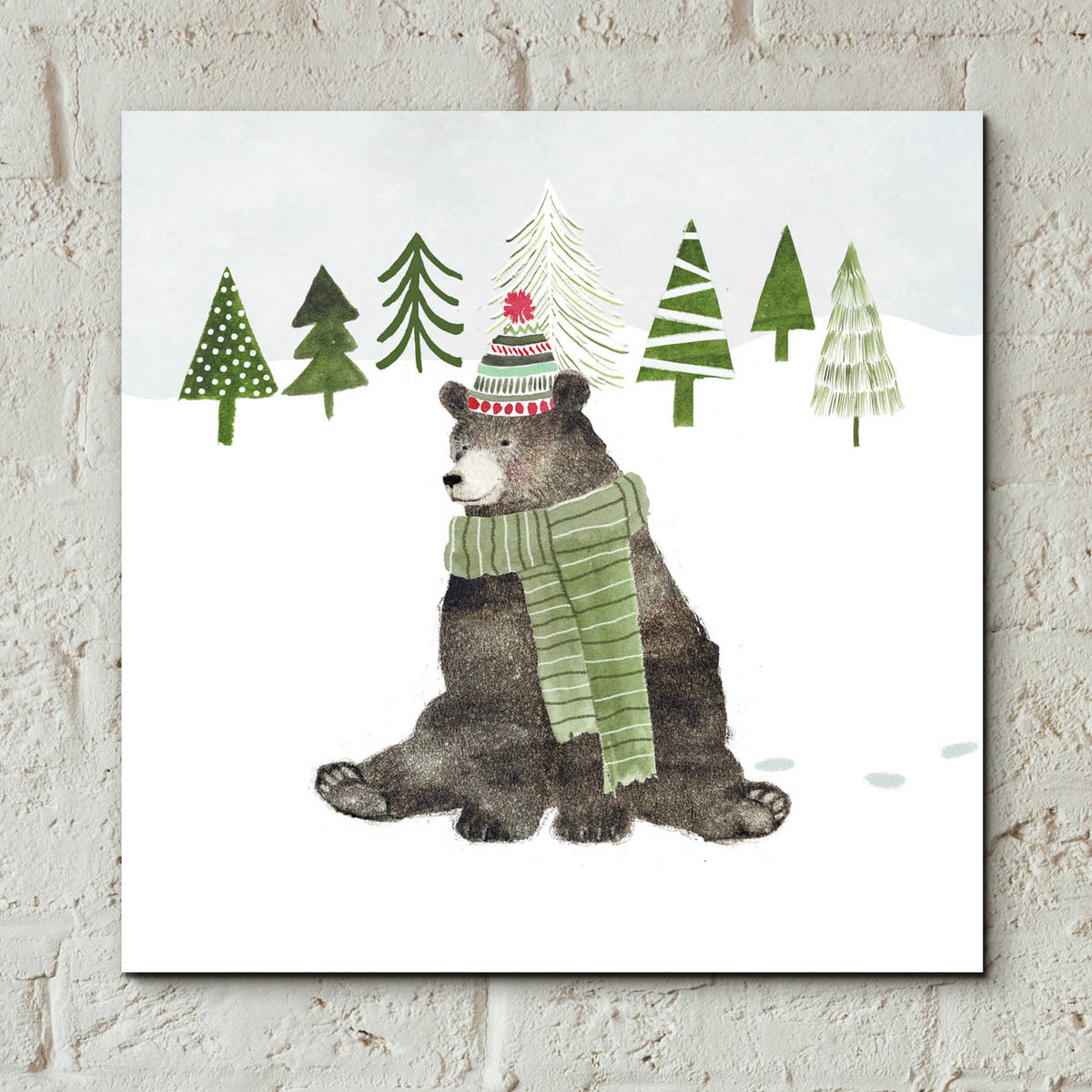 Epic Art 'Woodland Christmas IV' by Victoria Borges, Acrylic Glass Wall Art,12x12
