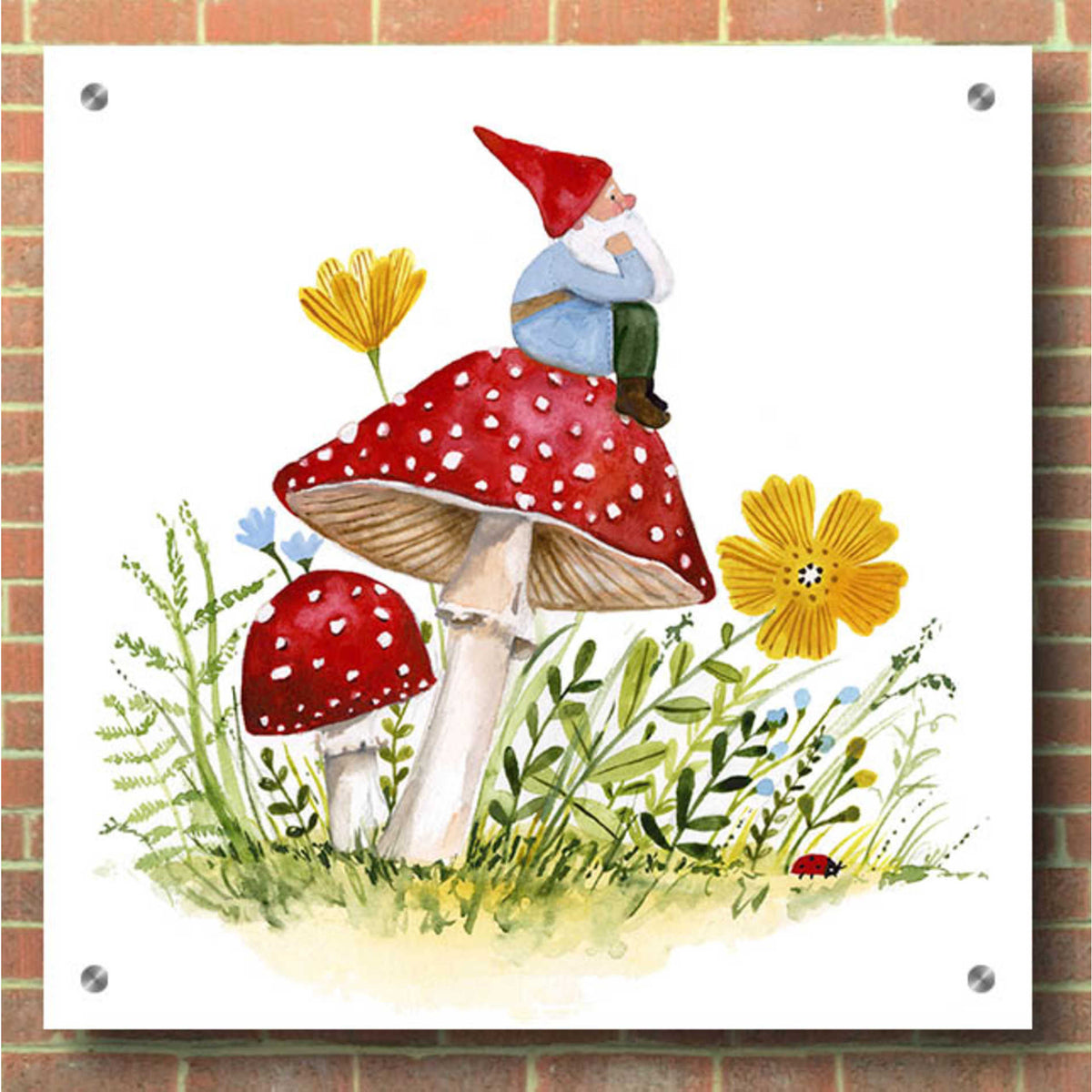 Epic Art 'Garden Guardian I' by Victoria Borges, Acrylic Glass Wall Art,36x36