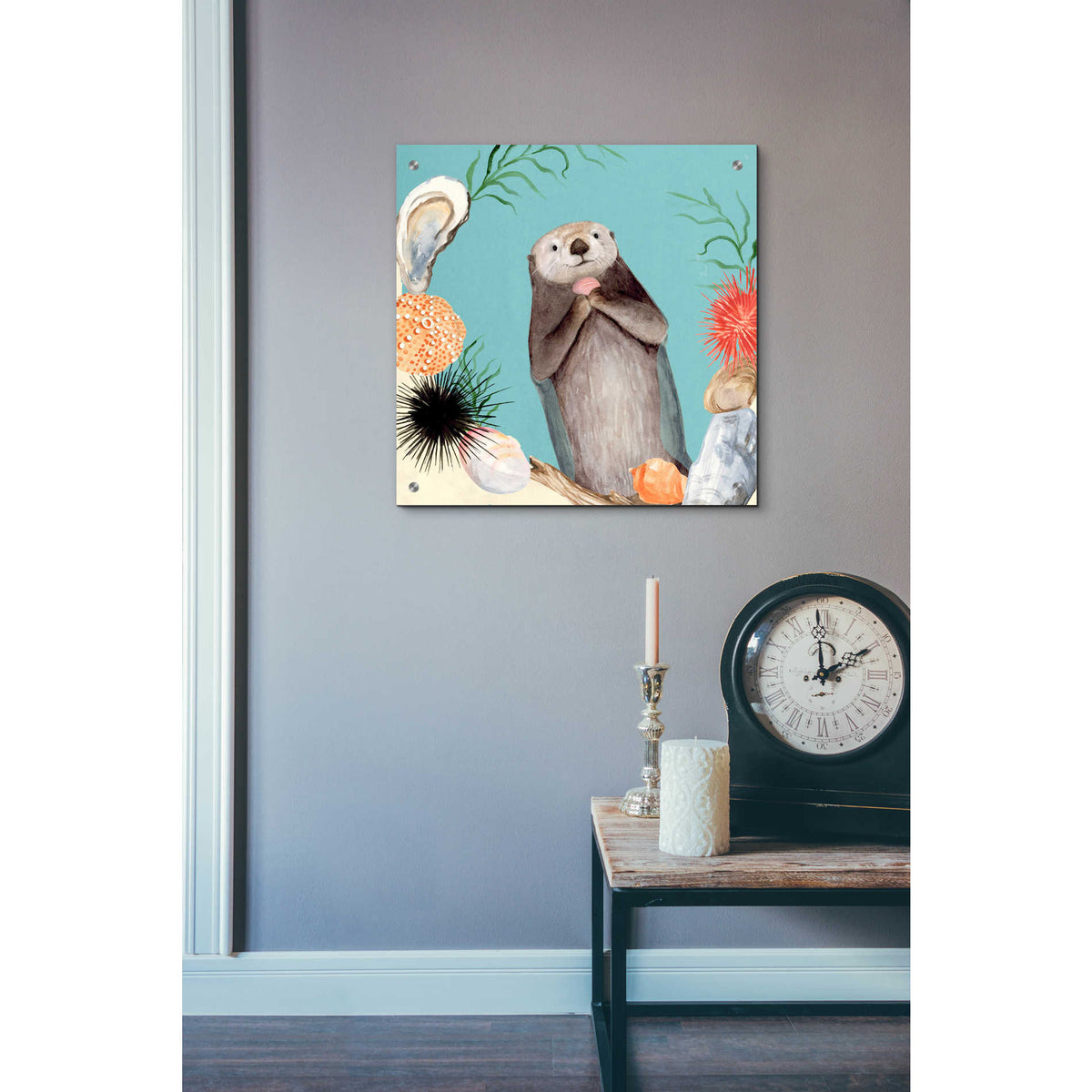 Epic Art 'Otter's Paradise II' by Victoria Borges, Acrylic Glass Wall Art,24x24