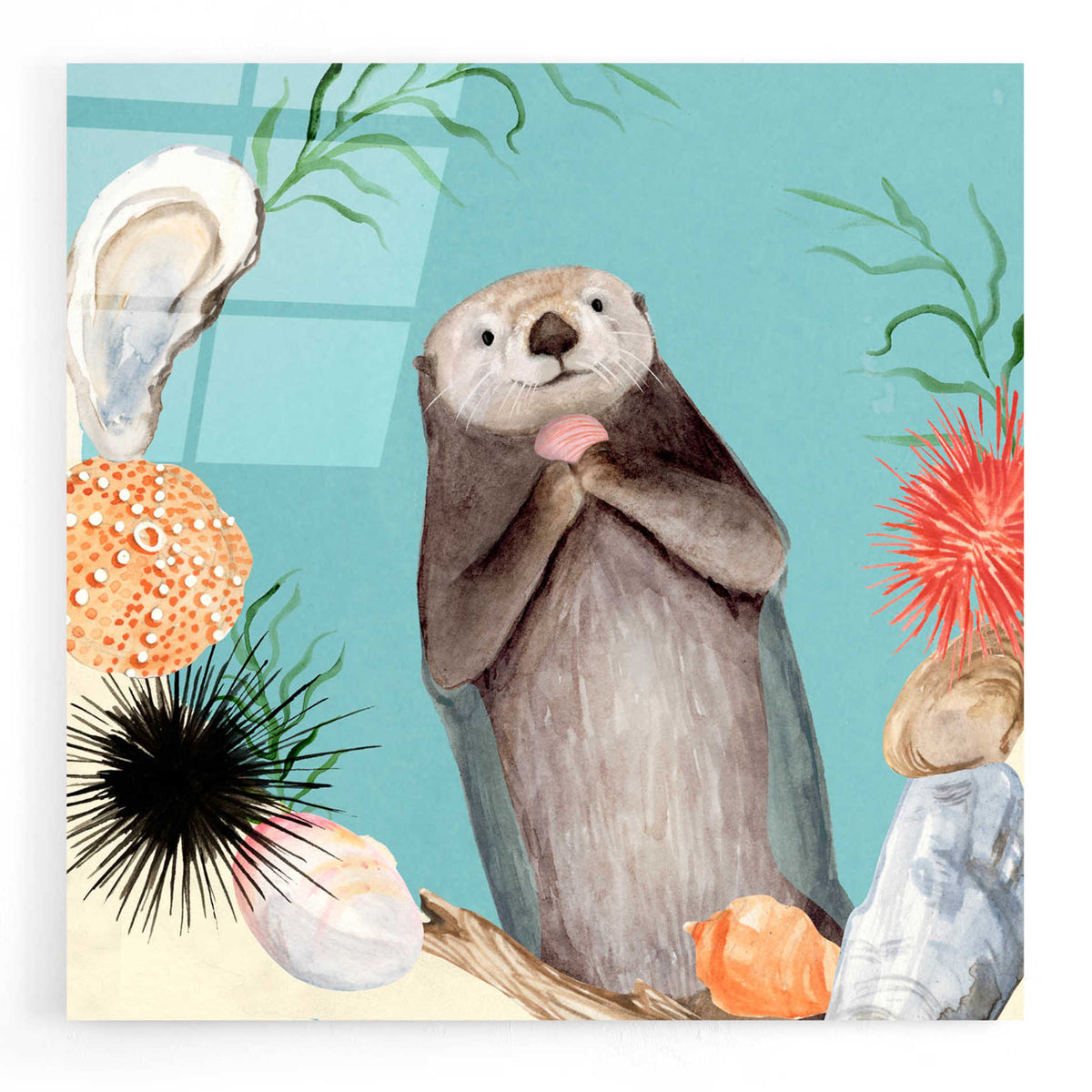 Epic Art 'Otter's Paradise II' by Victoria Borges, Acrylic Glass Wall Art