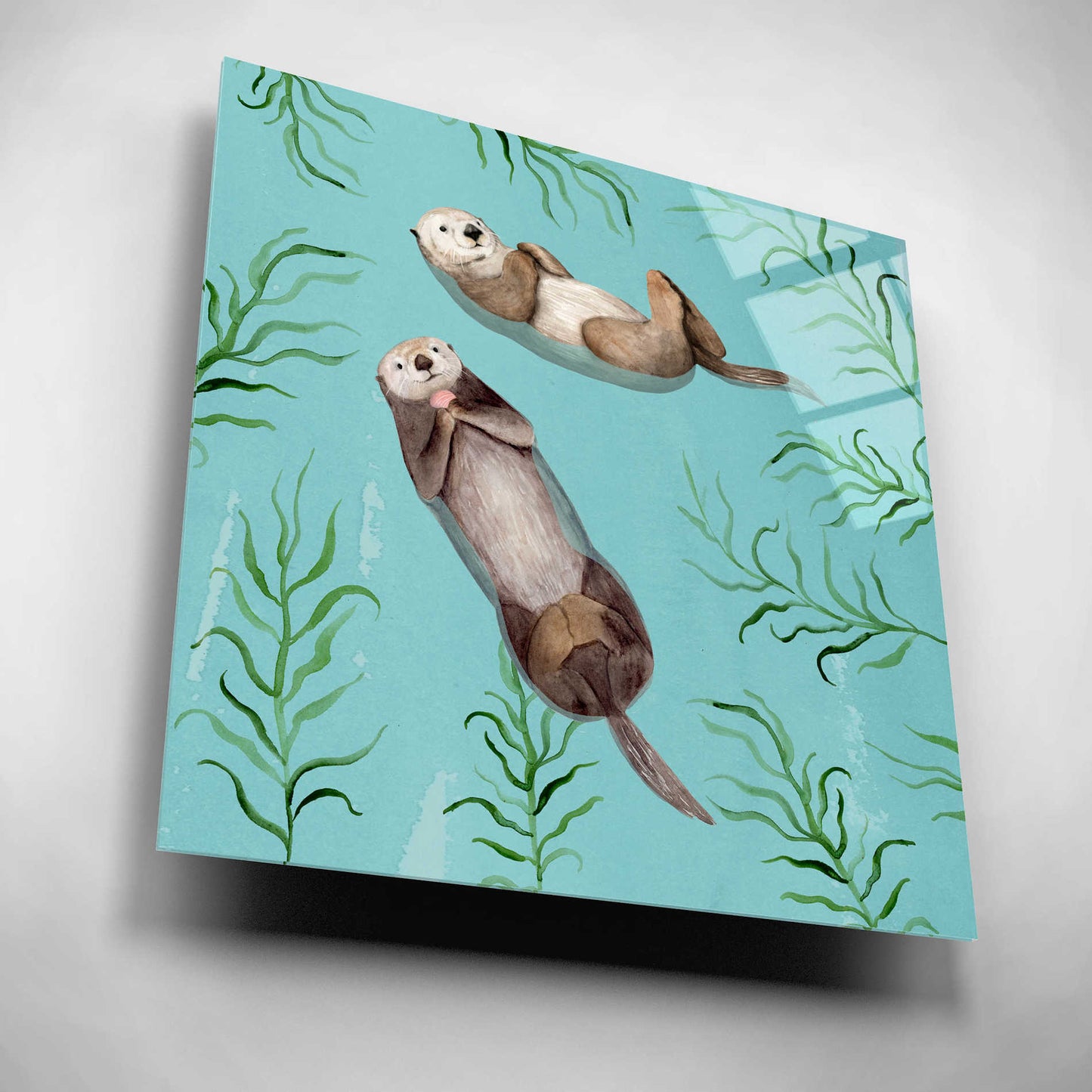 Epic Art 'Otter's Paradise IV' by Victoria Borges, Acrylic Glass Wall Art,12x12