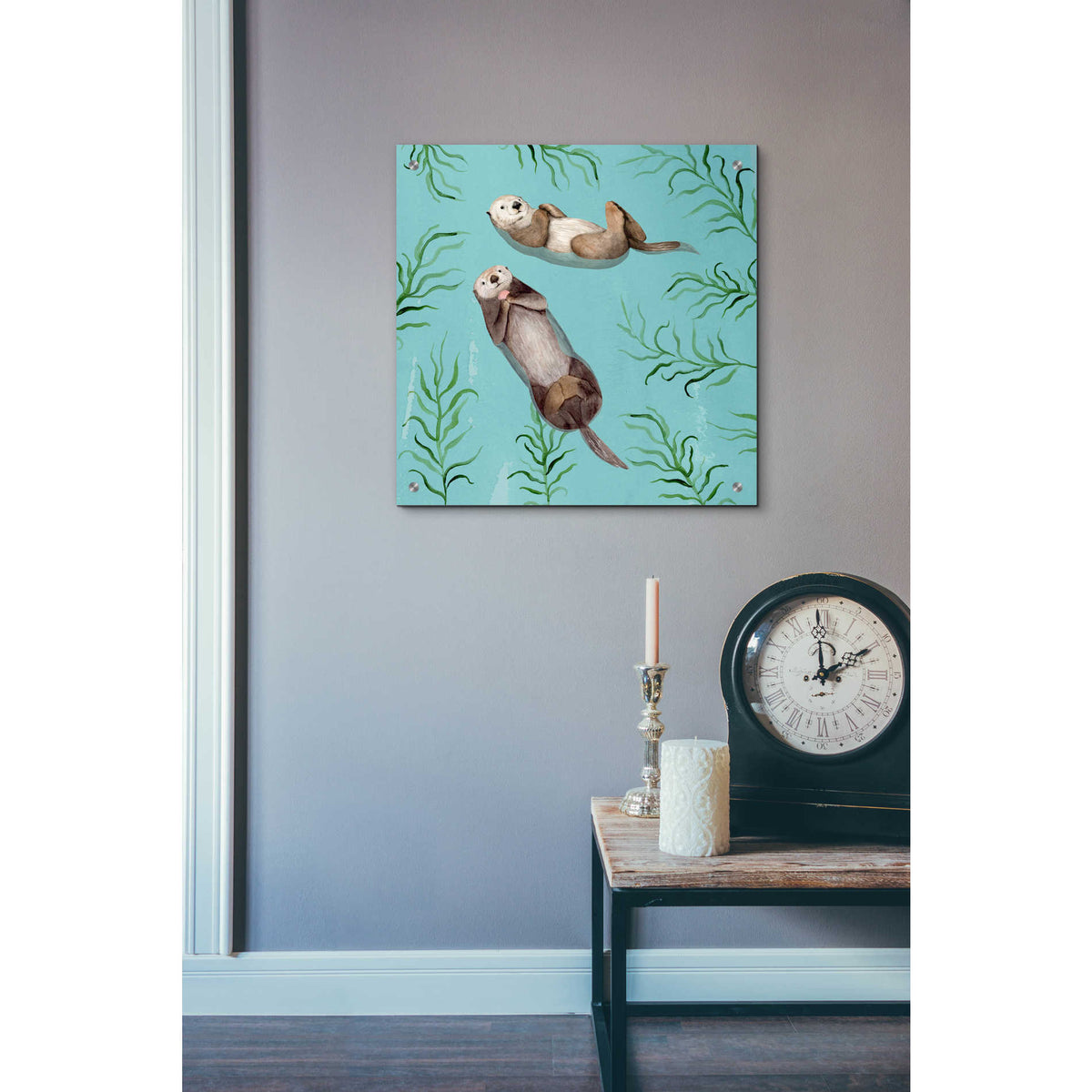 Epic Art 'Otter's Paradise IV' by Victoria Borges, Acrylic Glass Wall Art,24x24