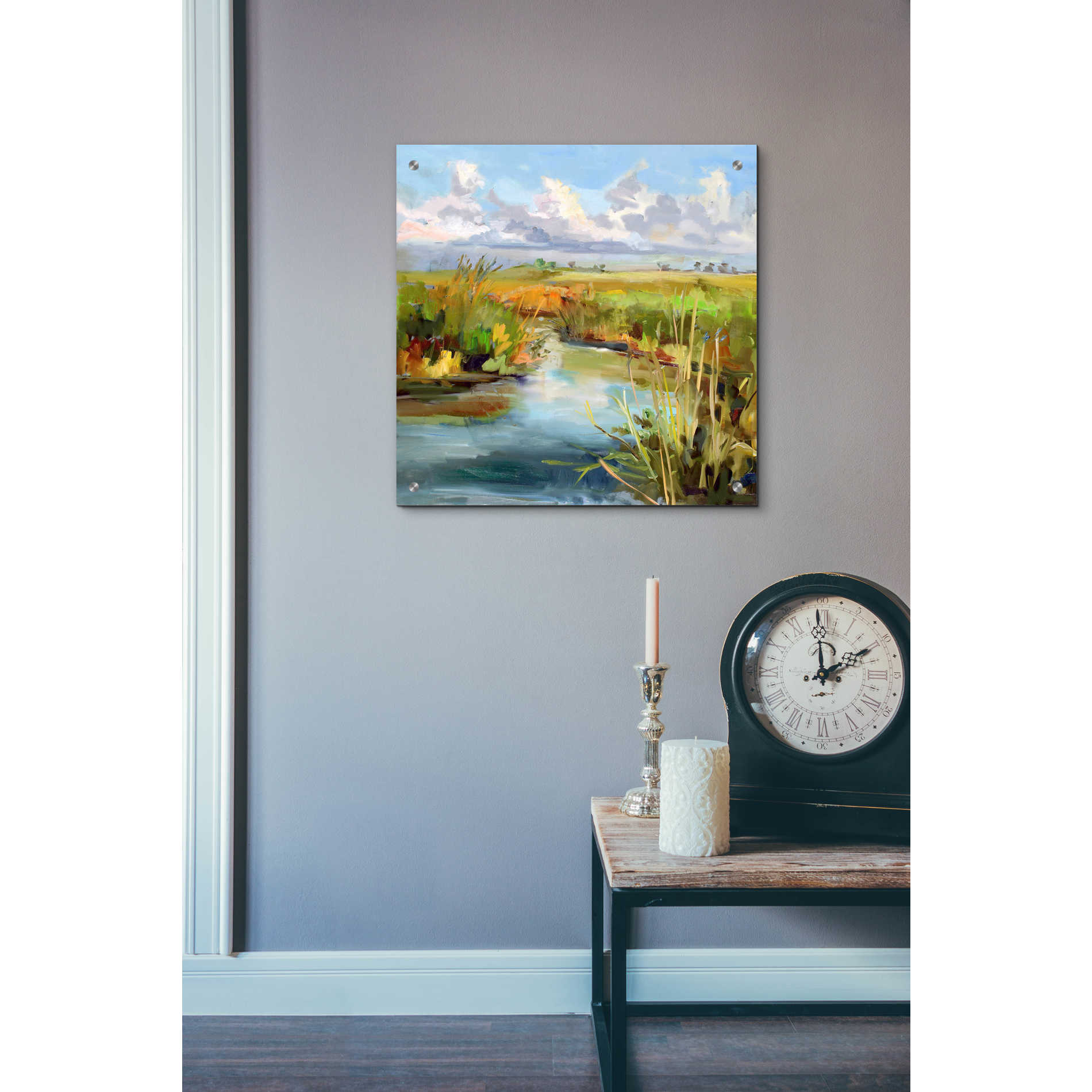 Epic Art 'Afternoon Skies' by Carol Hallock, Acrylic Glass Wall Art,24x24