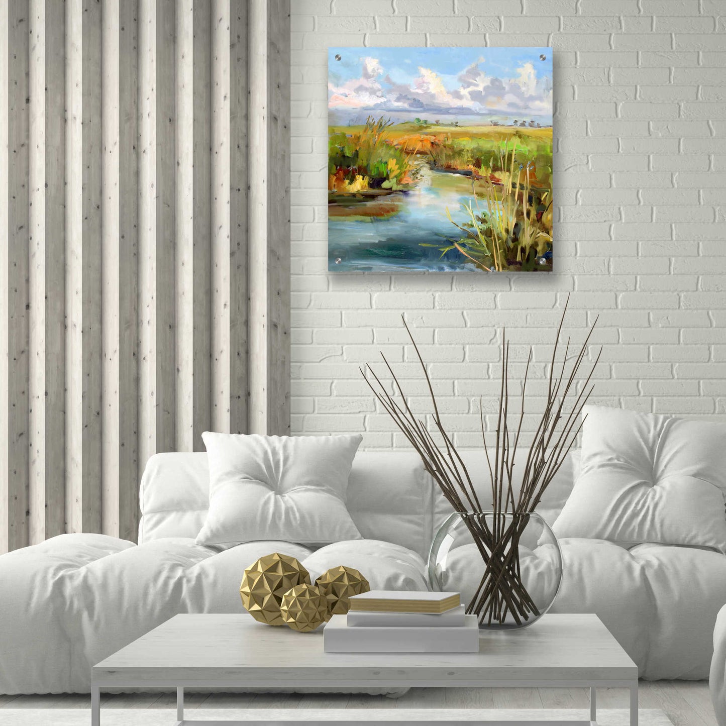 Epic Art 'Afternoon Skies' by Carol Hallock, Acrylic Glass Wall Art,24x24