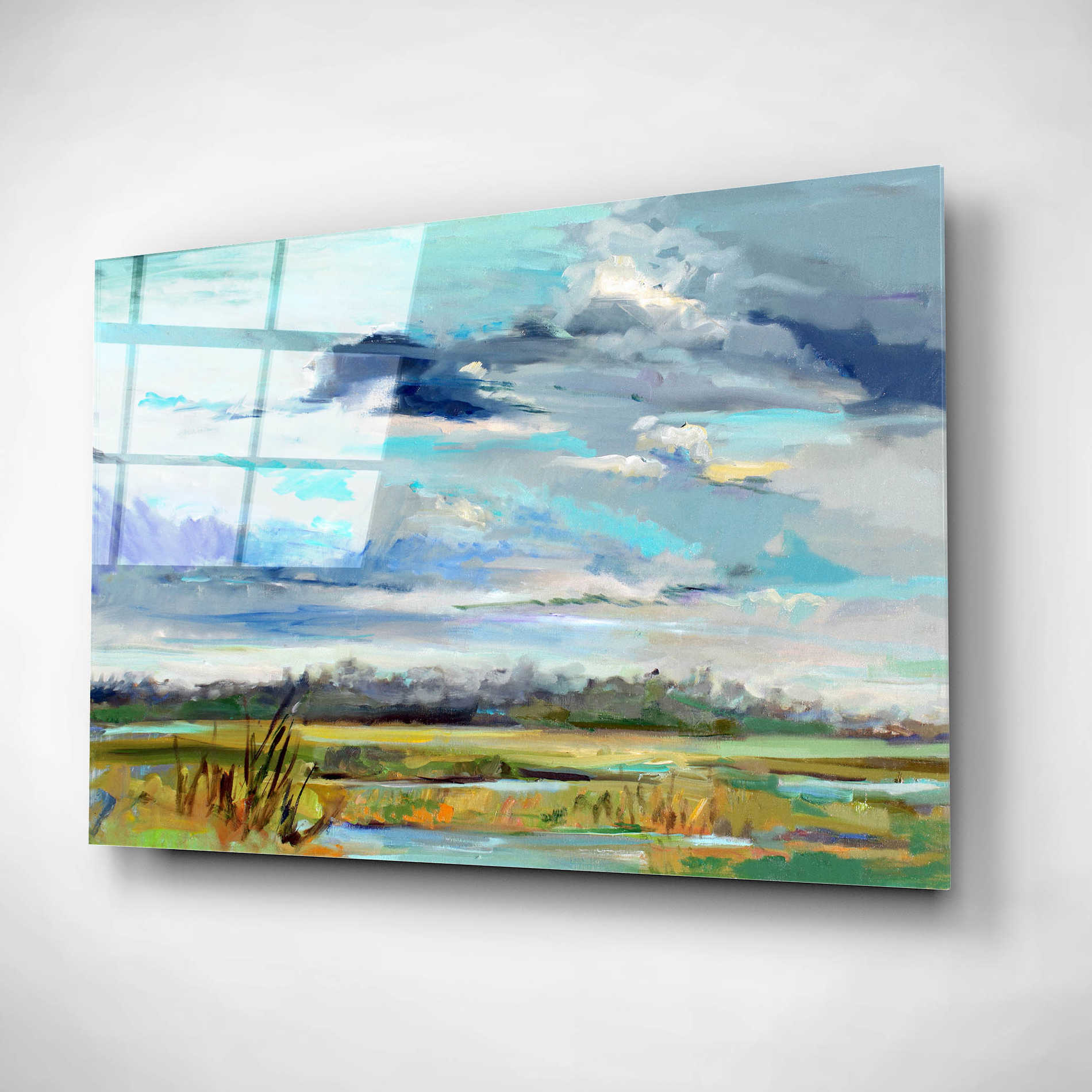 Epic Art 'Marsh Skies' by Carol Hallock, Acrylic Glass Wall Art,16x12